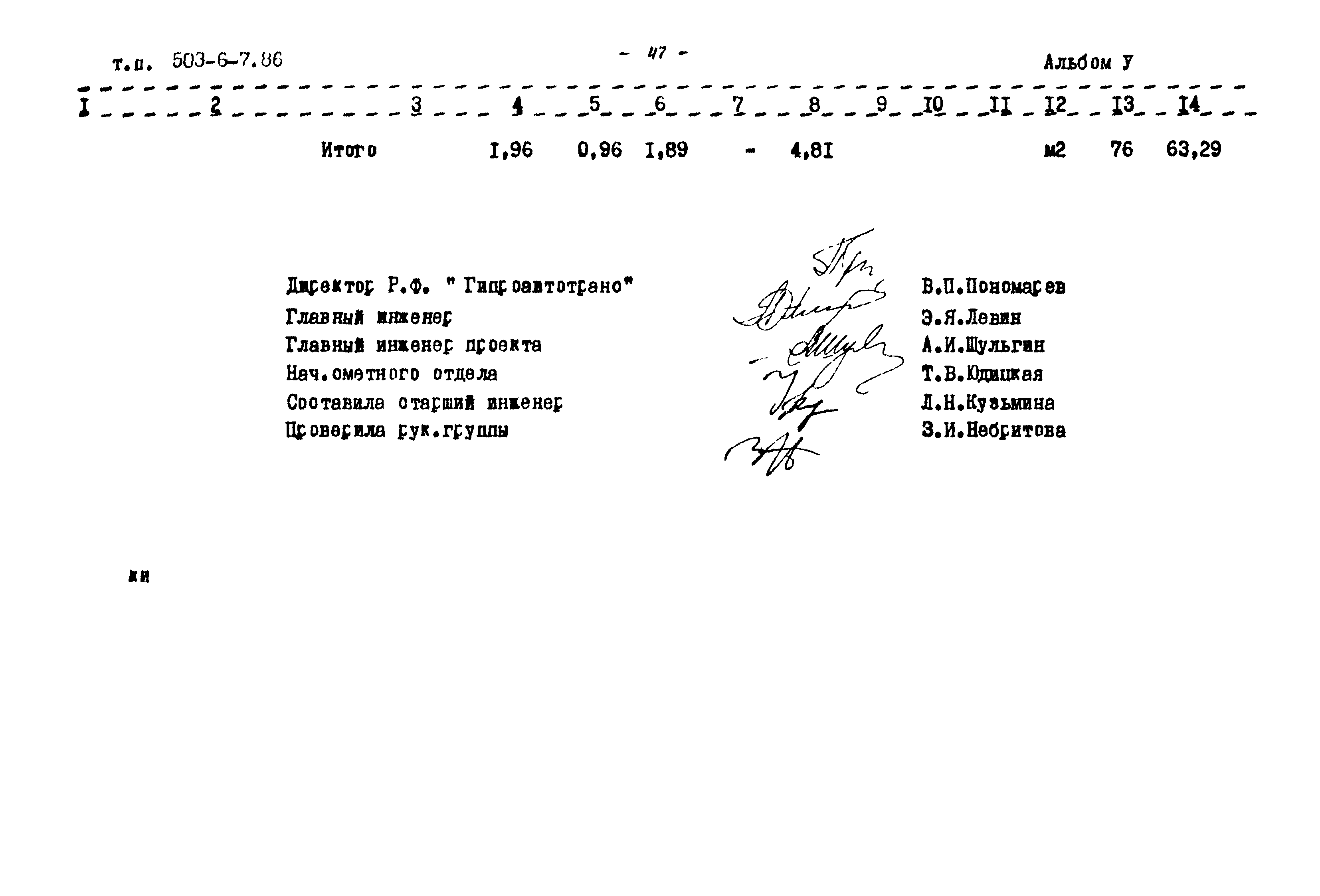 Типовой проект 503-6-7.86