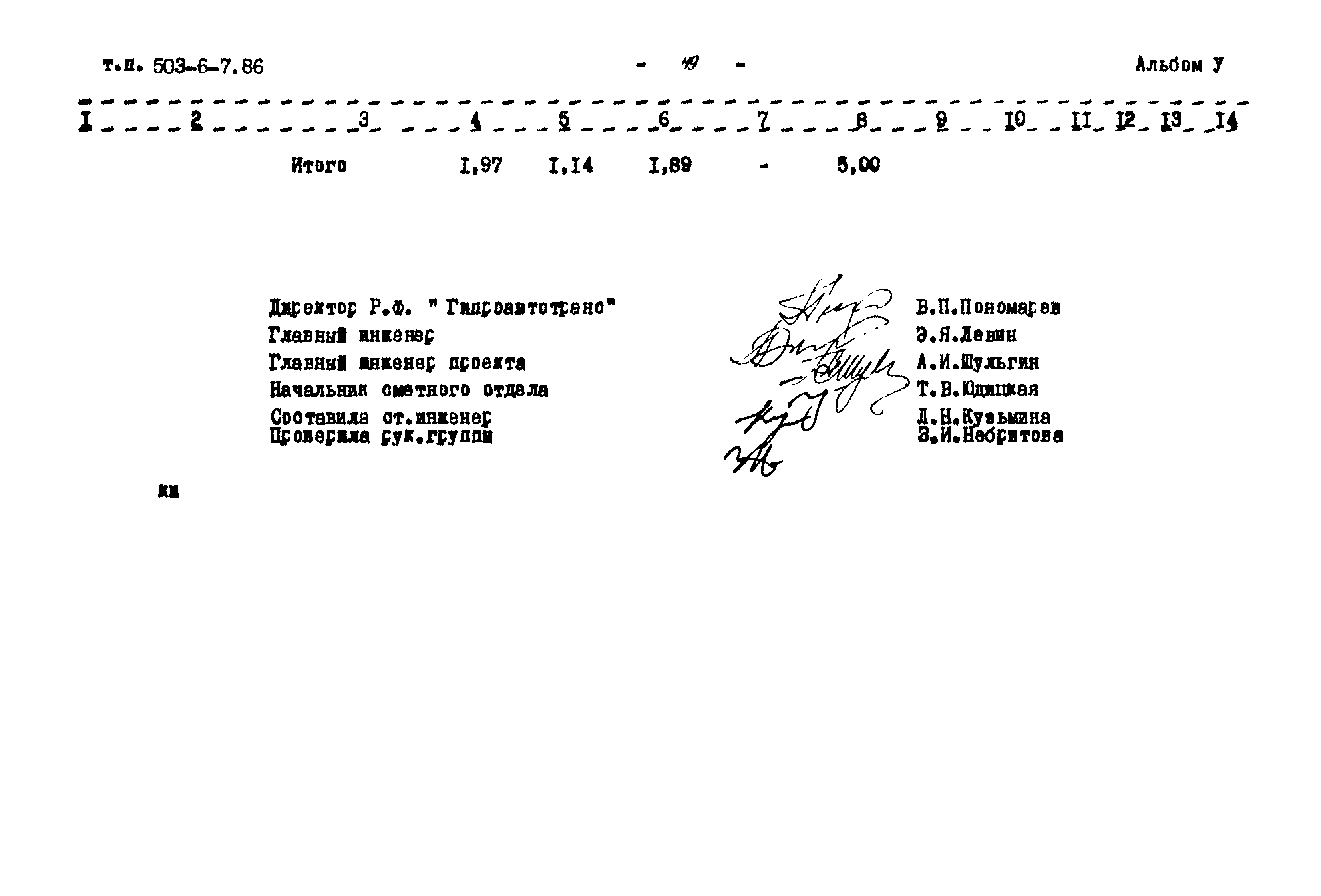 Типовой проект 503-6-7.86