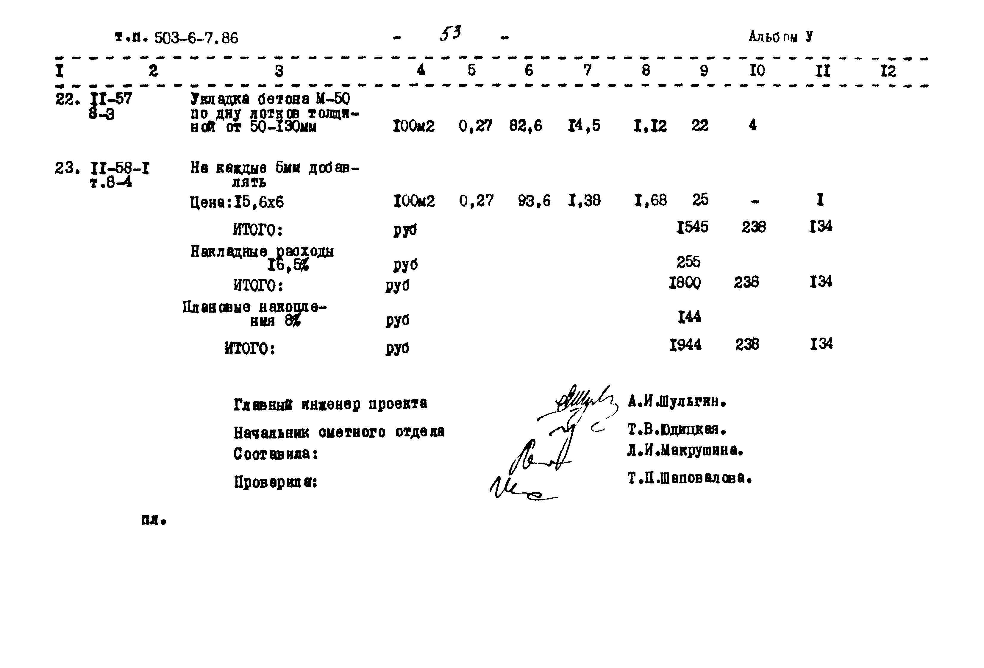 Типовой проект 503-6-7.86