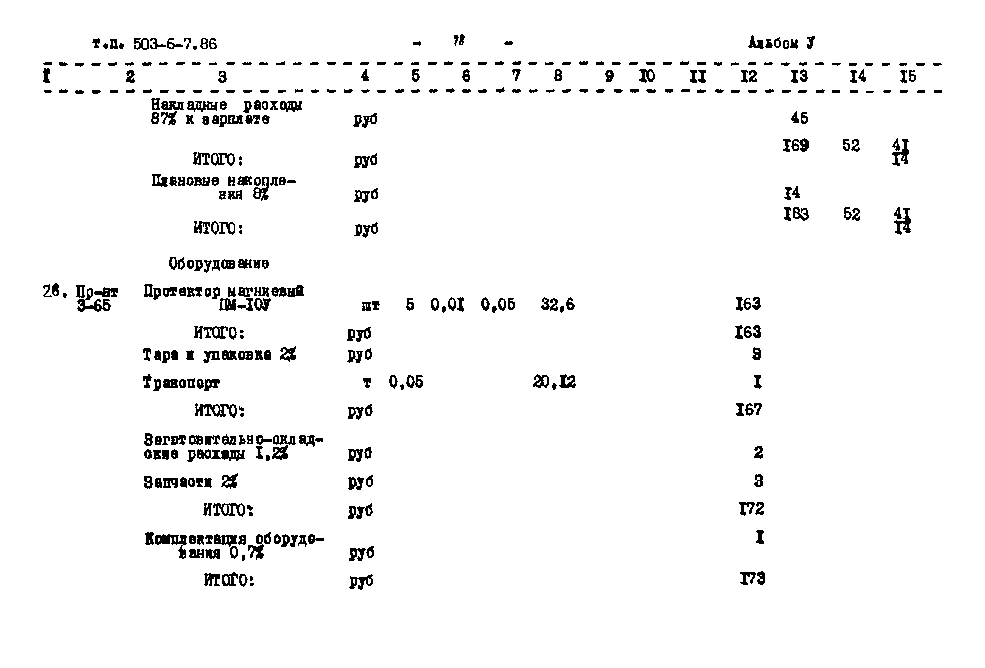 Типовой проект 503-6-7.86