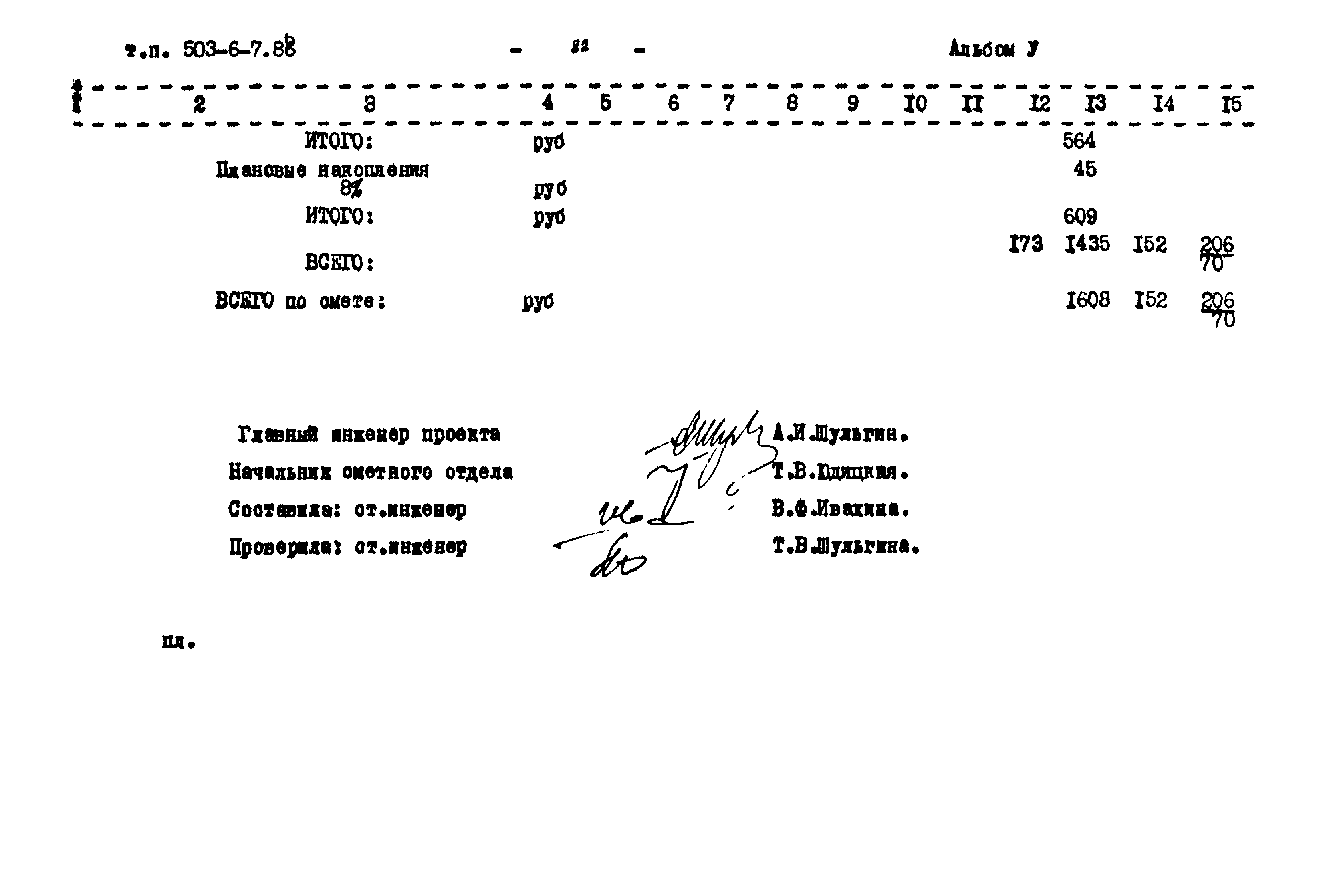 Типовой проект 503-6-7.86