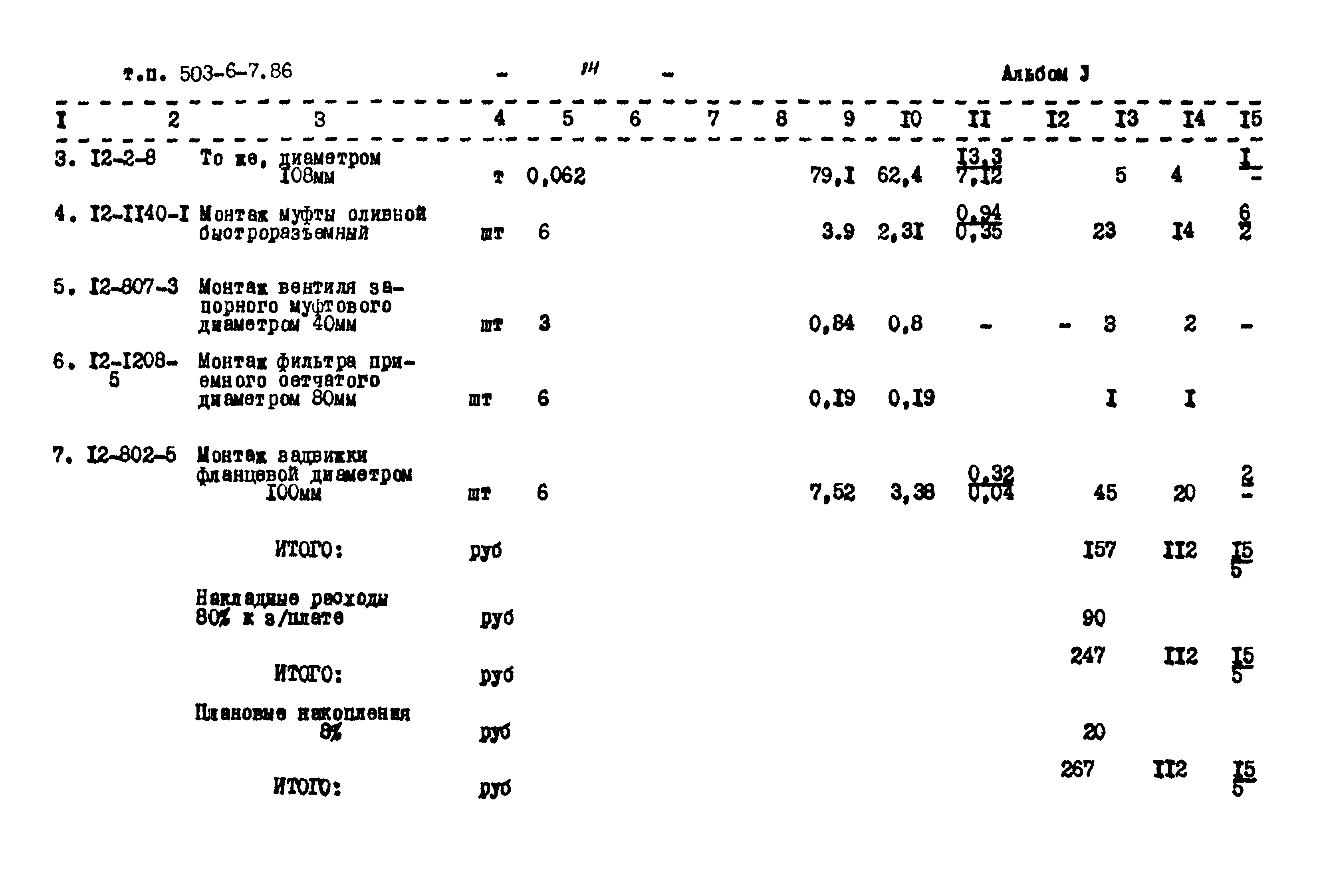 Типовой проект 503-6-7.86