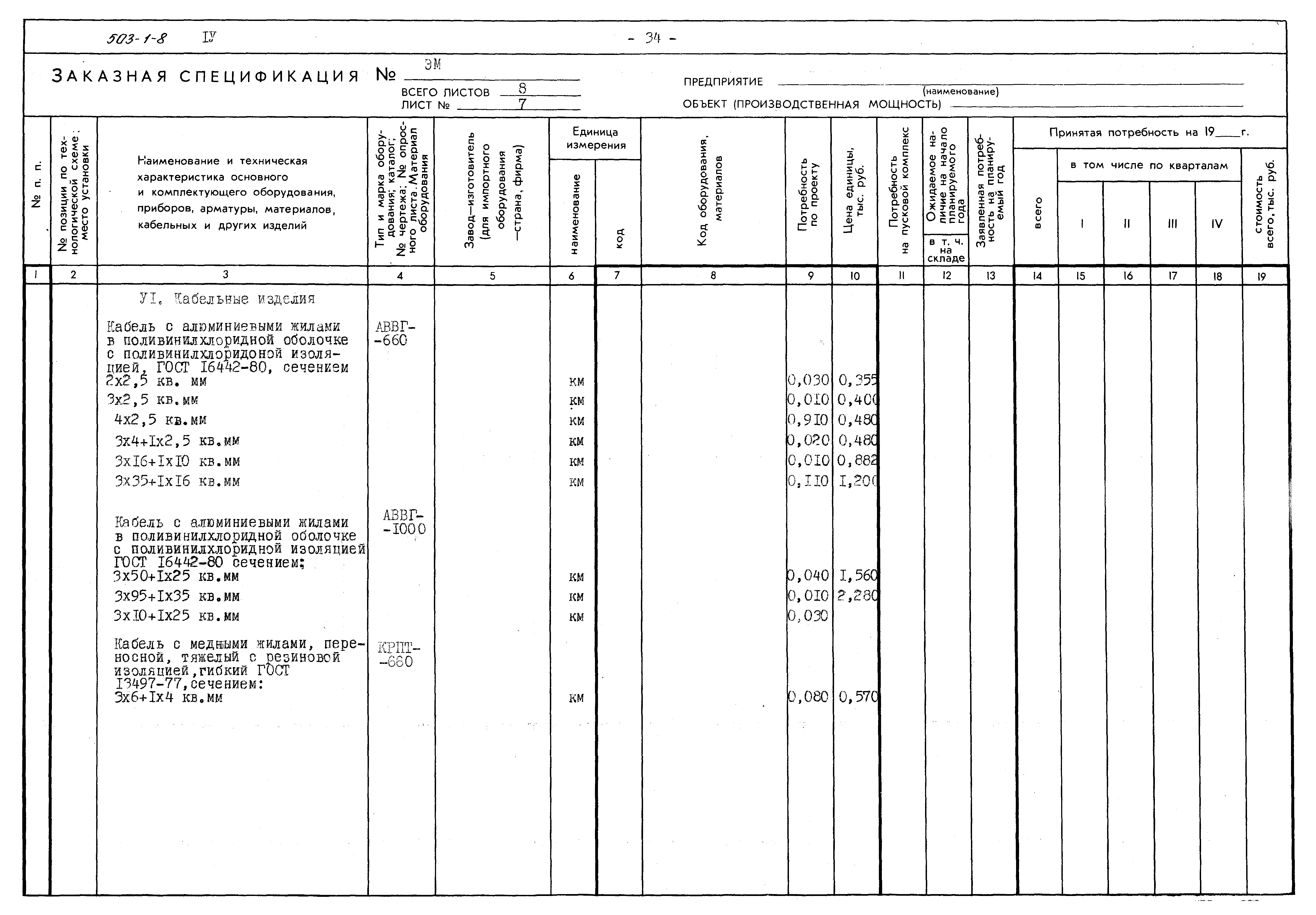 Типовой проект 503-1-8