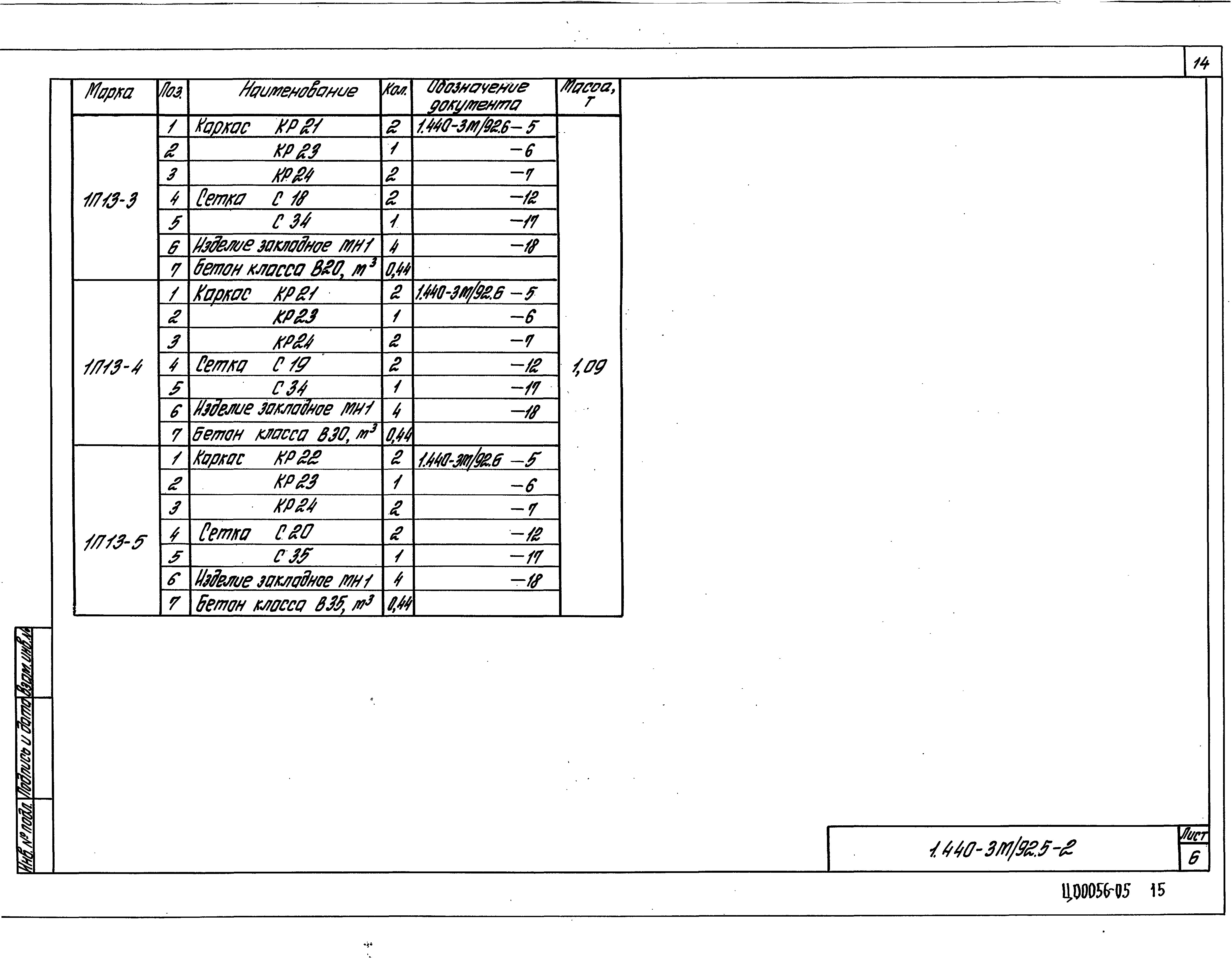 Серия 1.440-3м/92