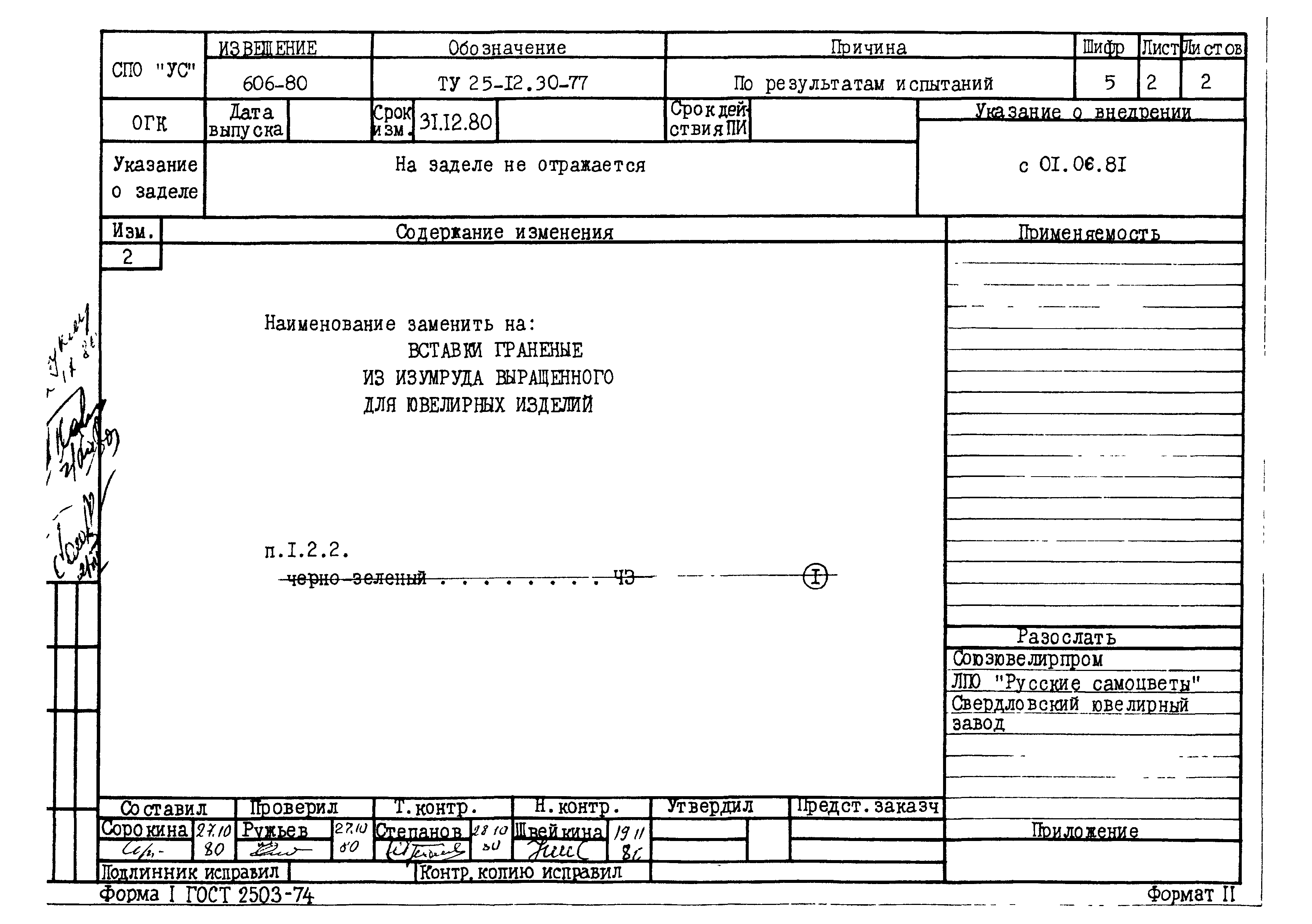 ТУ 25-12.30-77