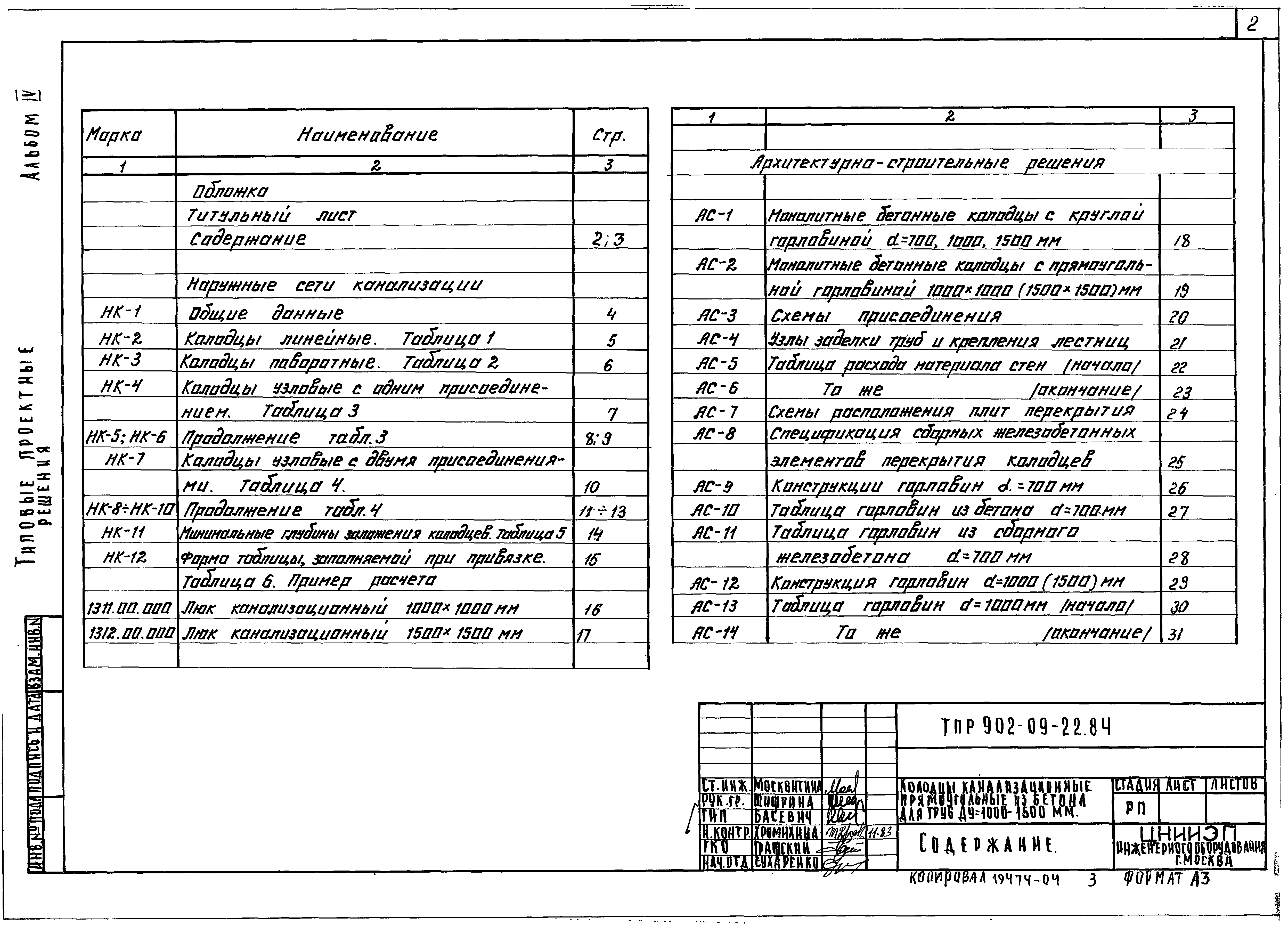 Типовые проектные решения 902-09-22.84