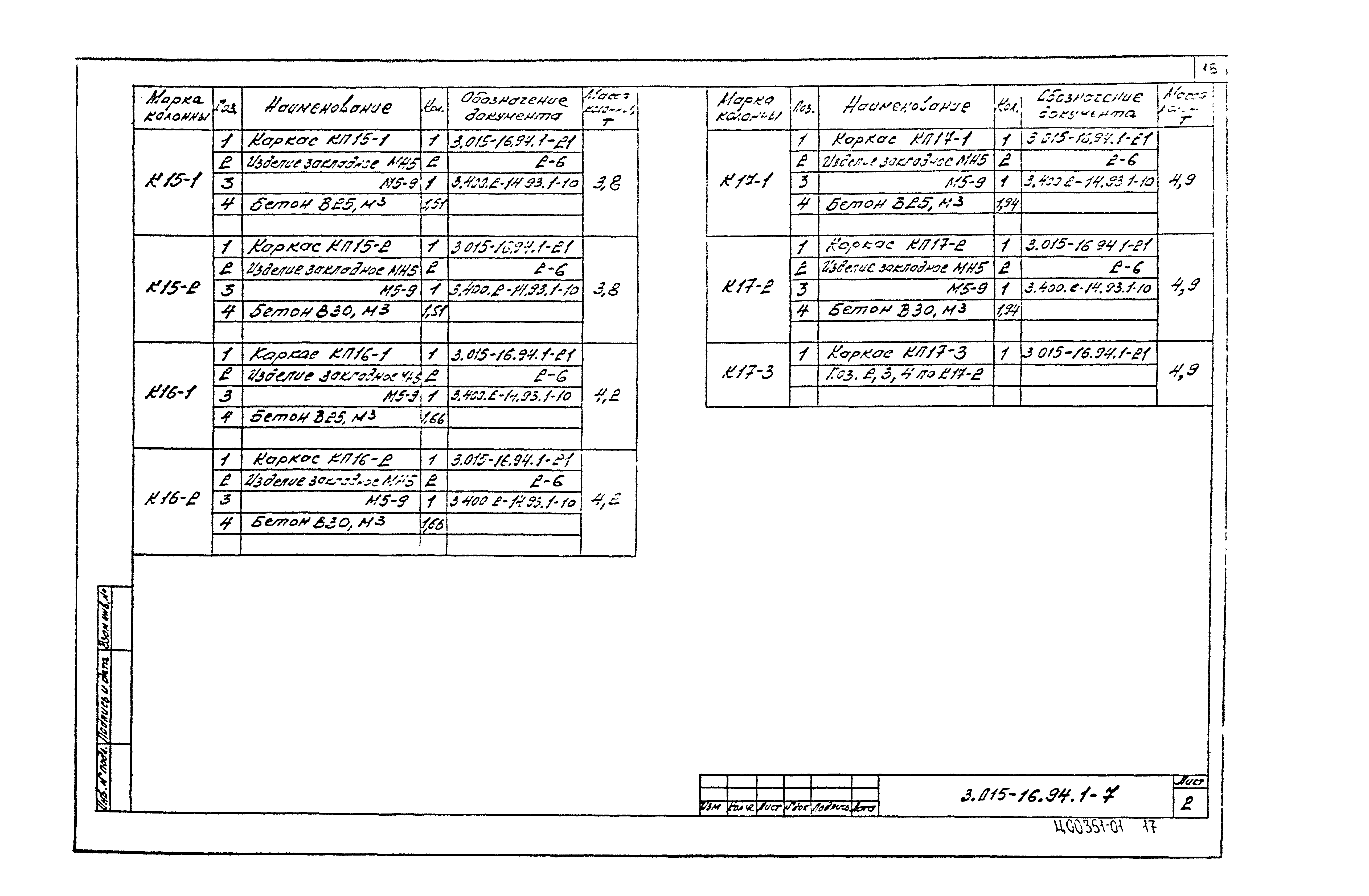 Серия 3.015-16.94