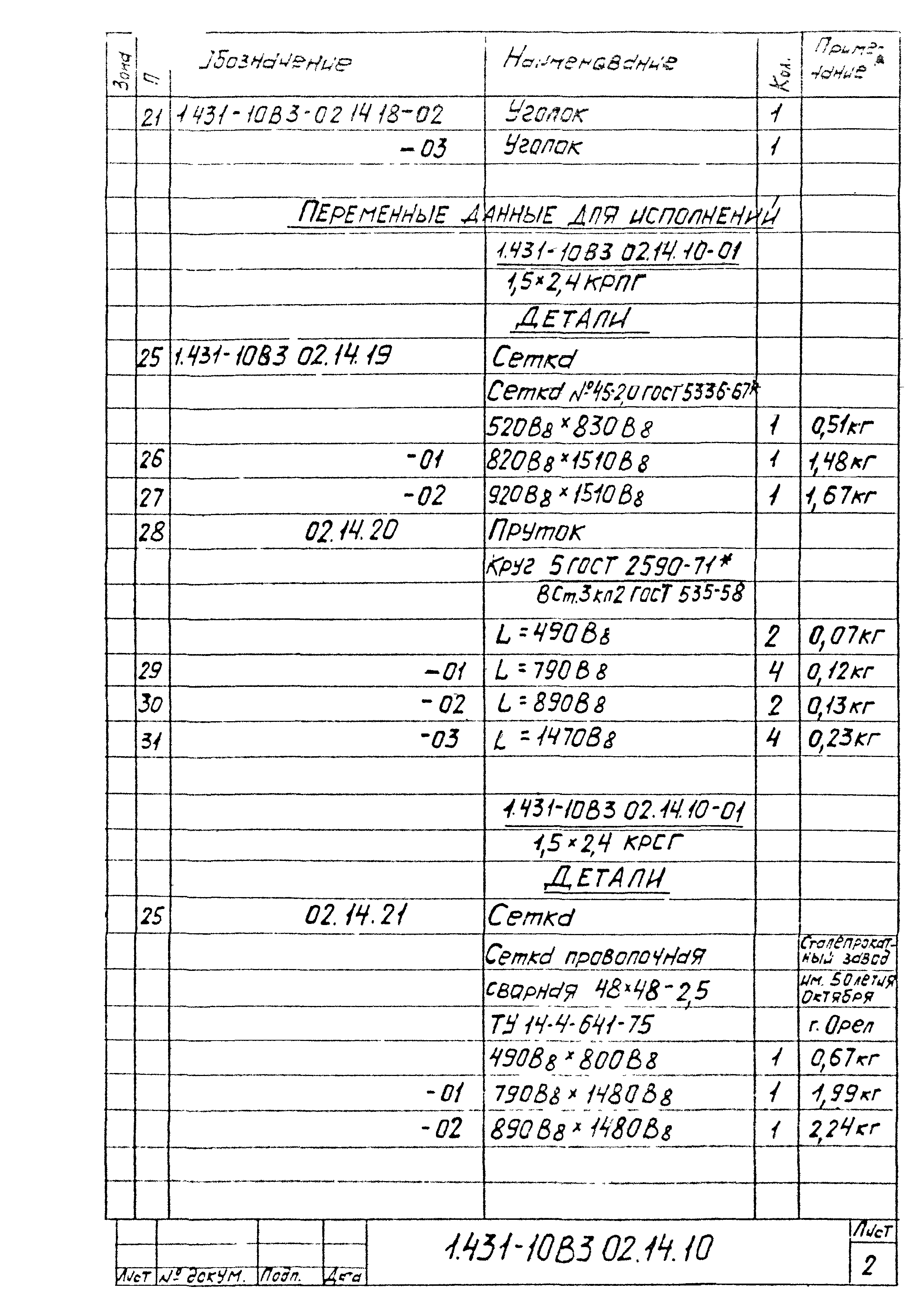 Серия 1.431-10