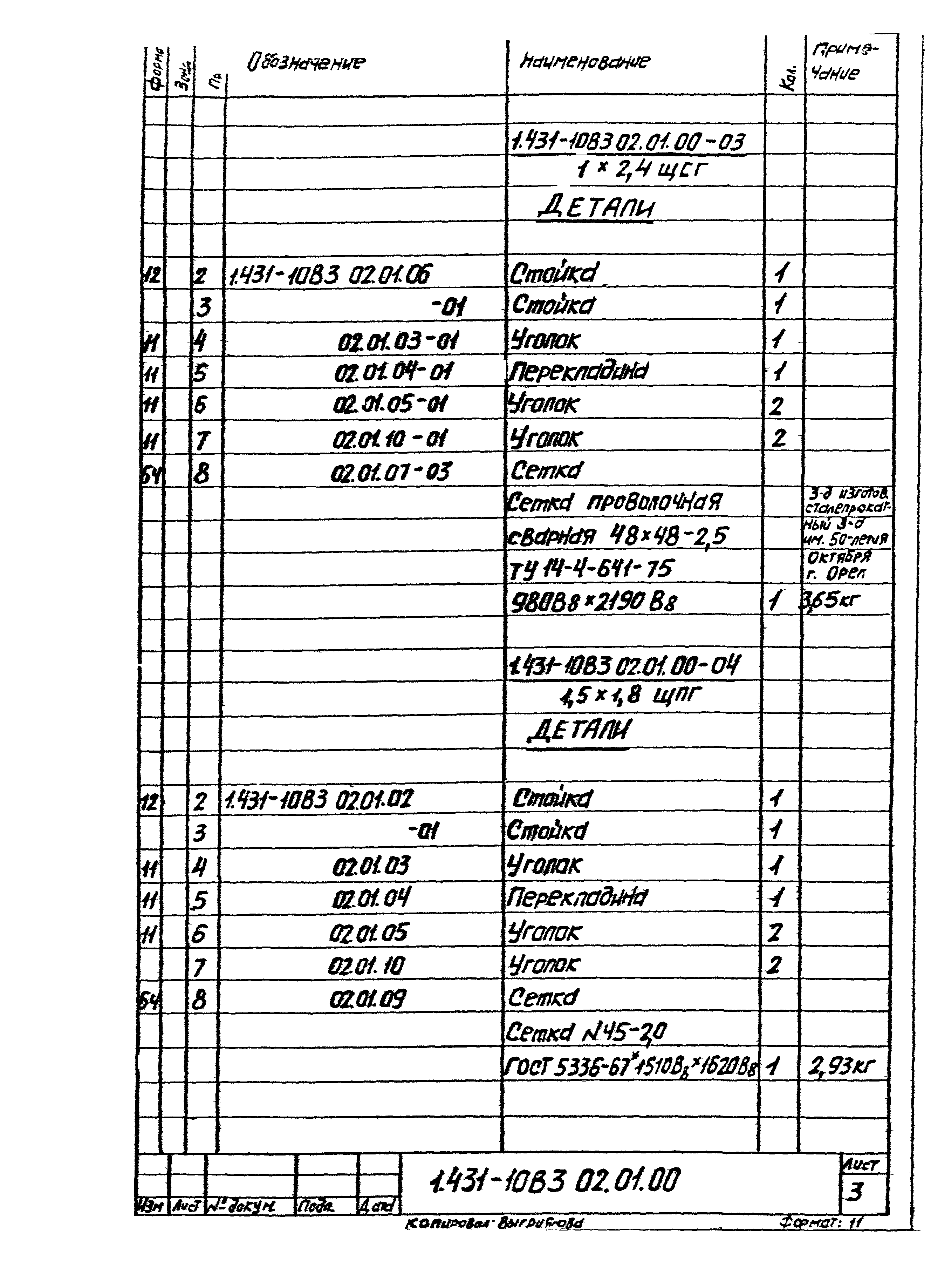 Серия 1.431-10