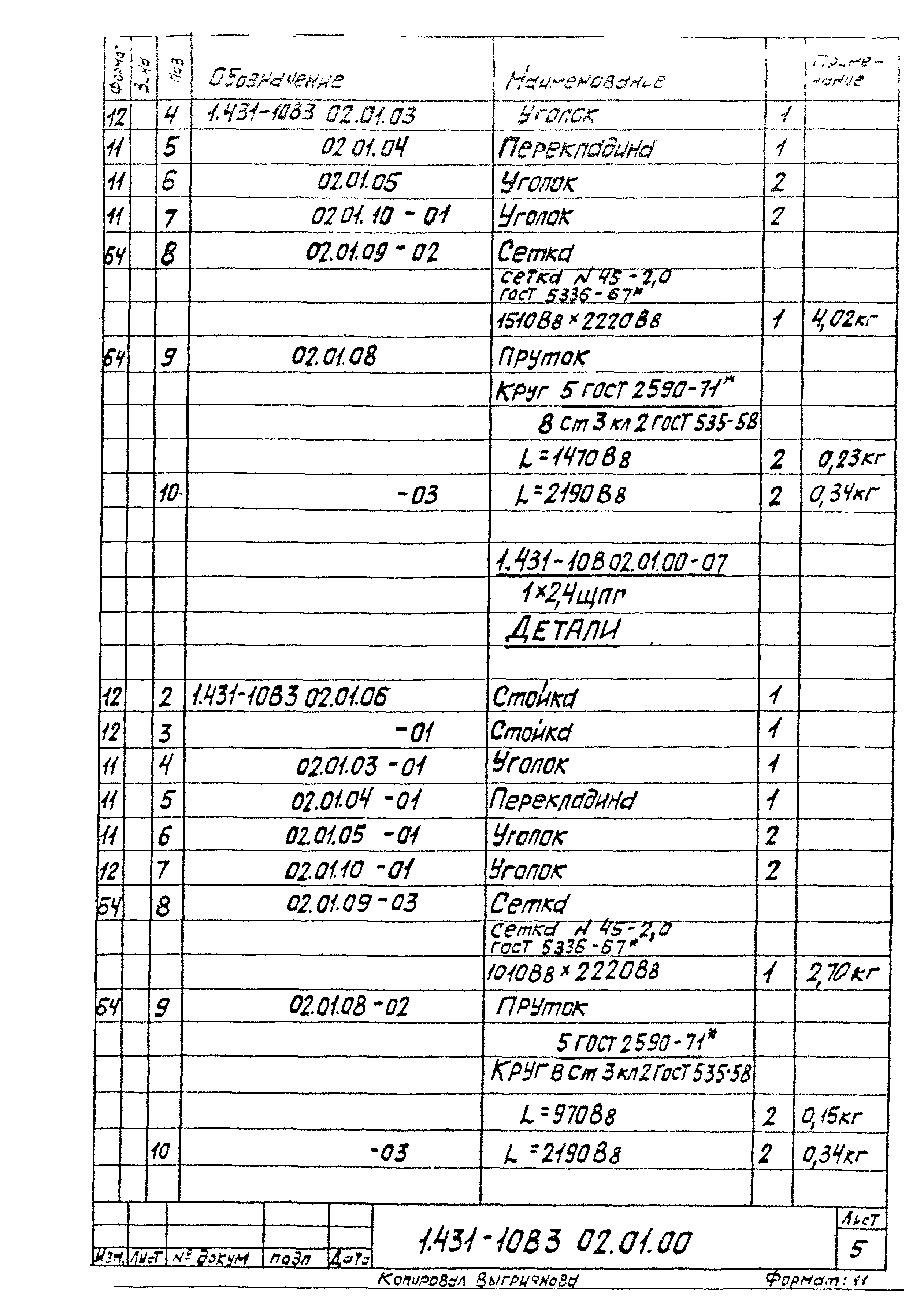 Серия 1.431-10