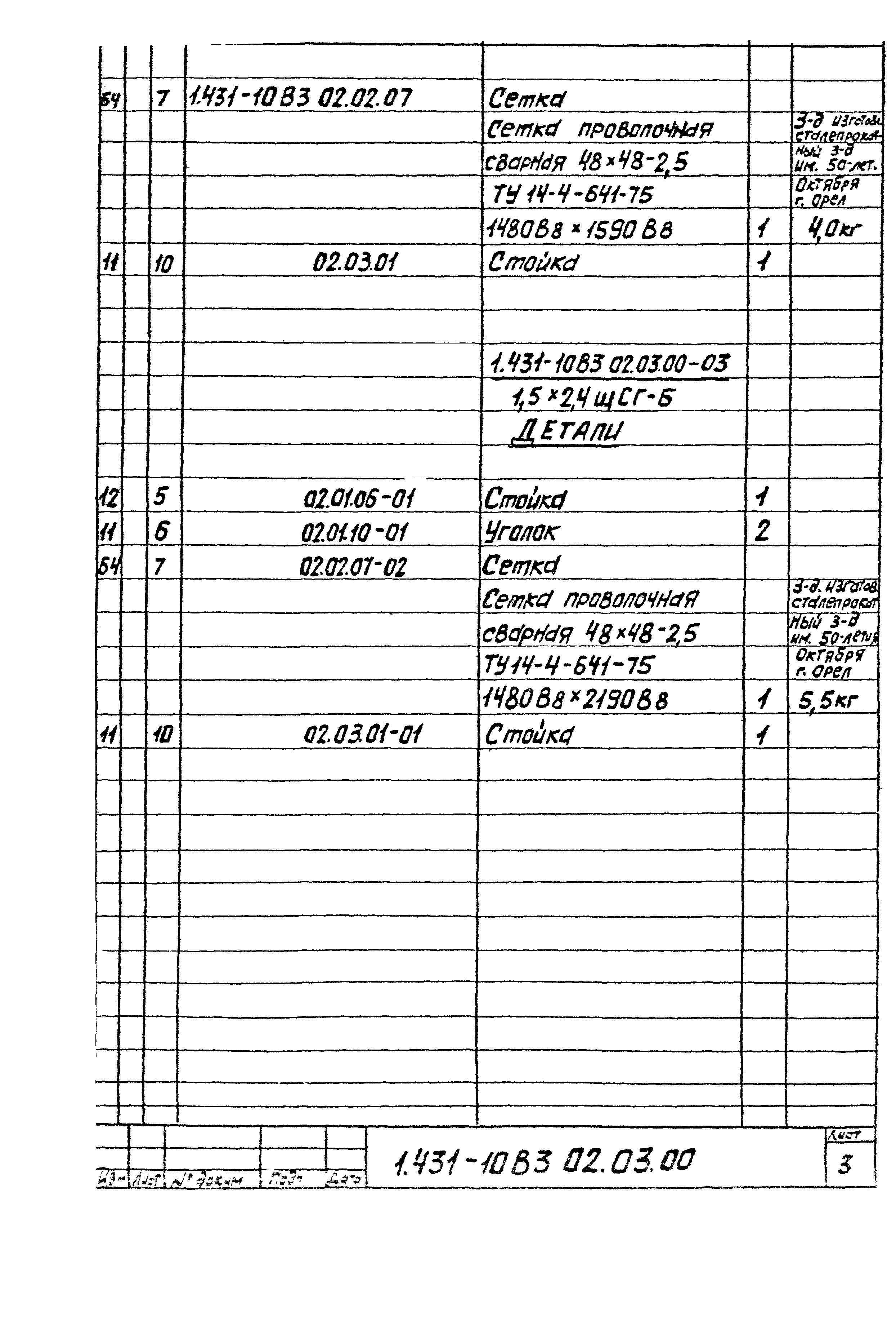 Серия 1.431-10