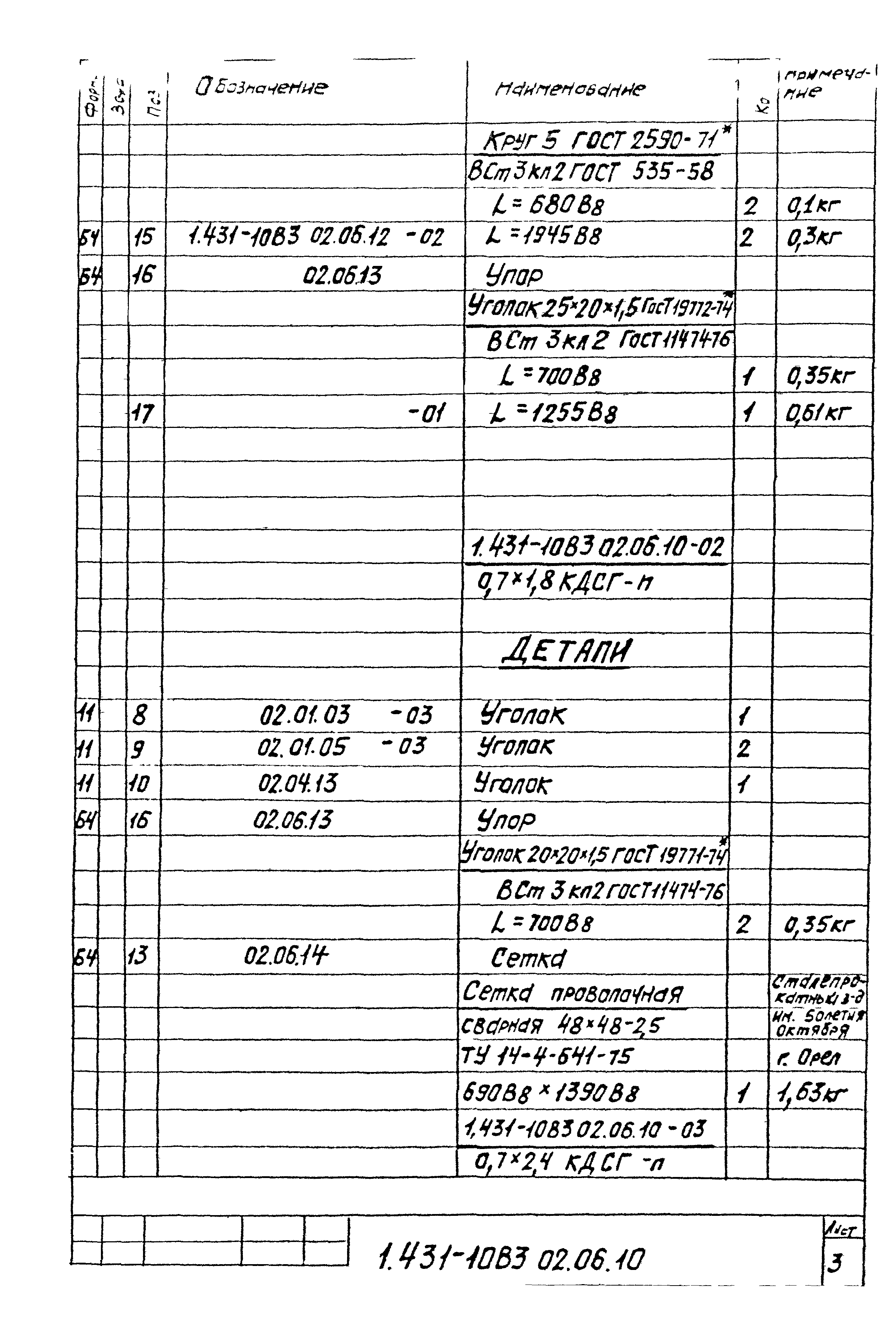 Серия 1.431-10