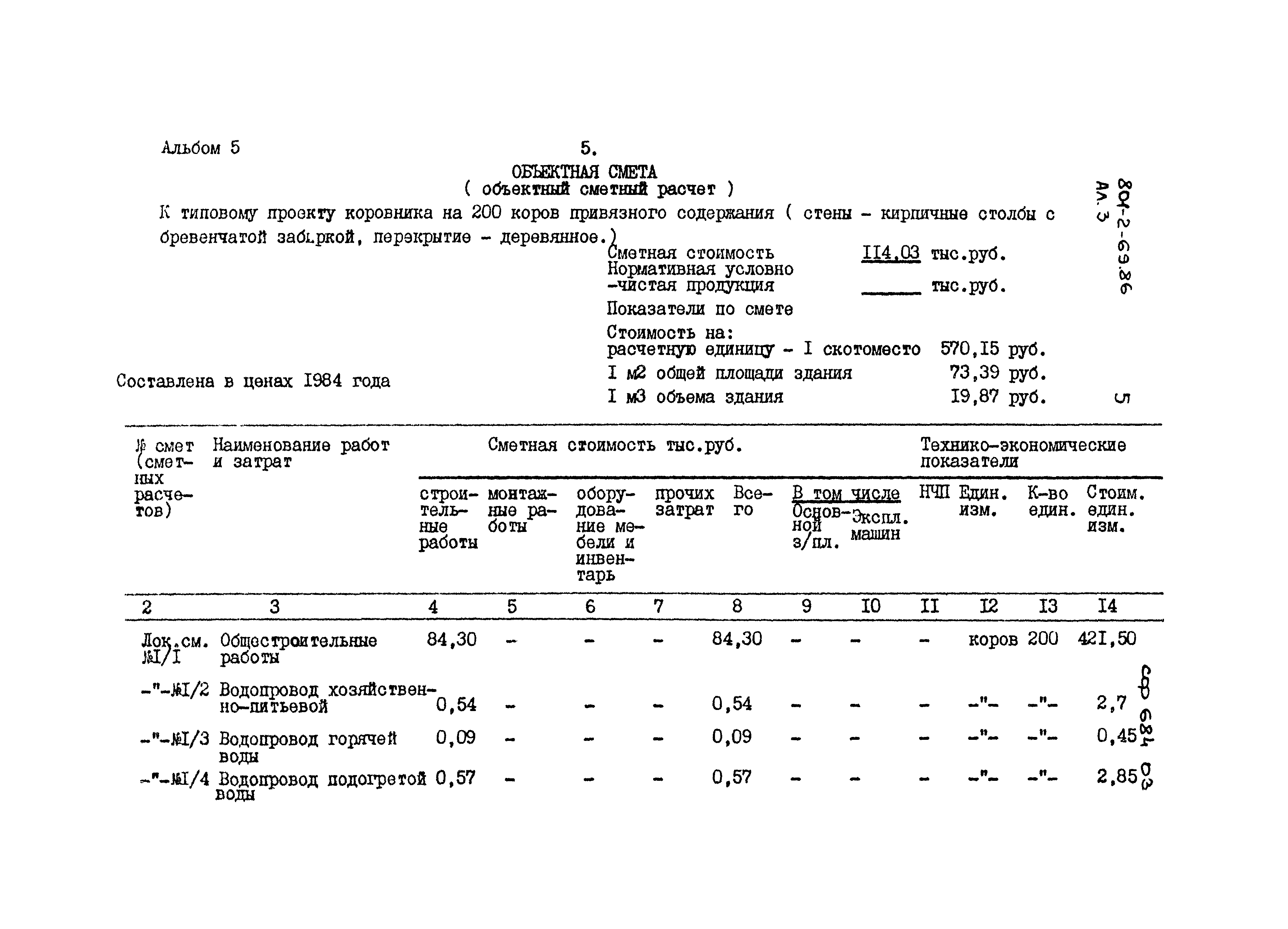 Типовой проект 801-2-69.86