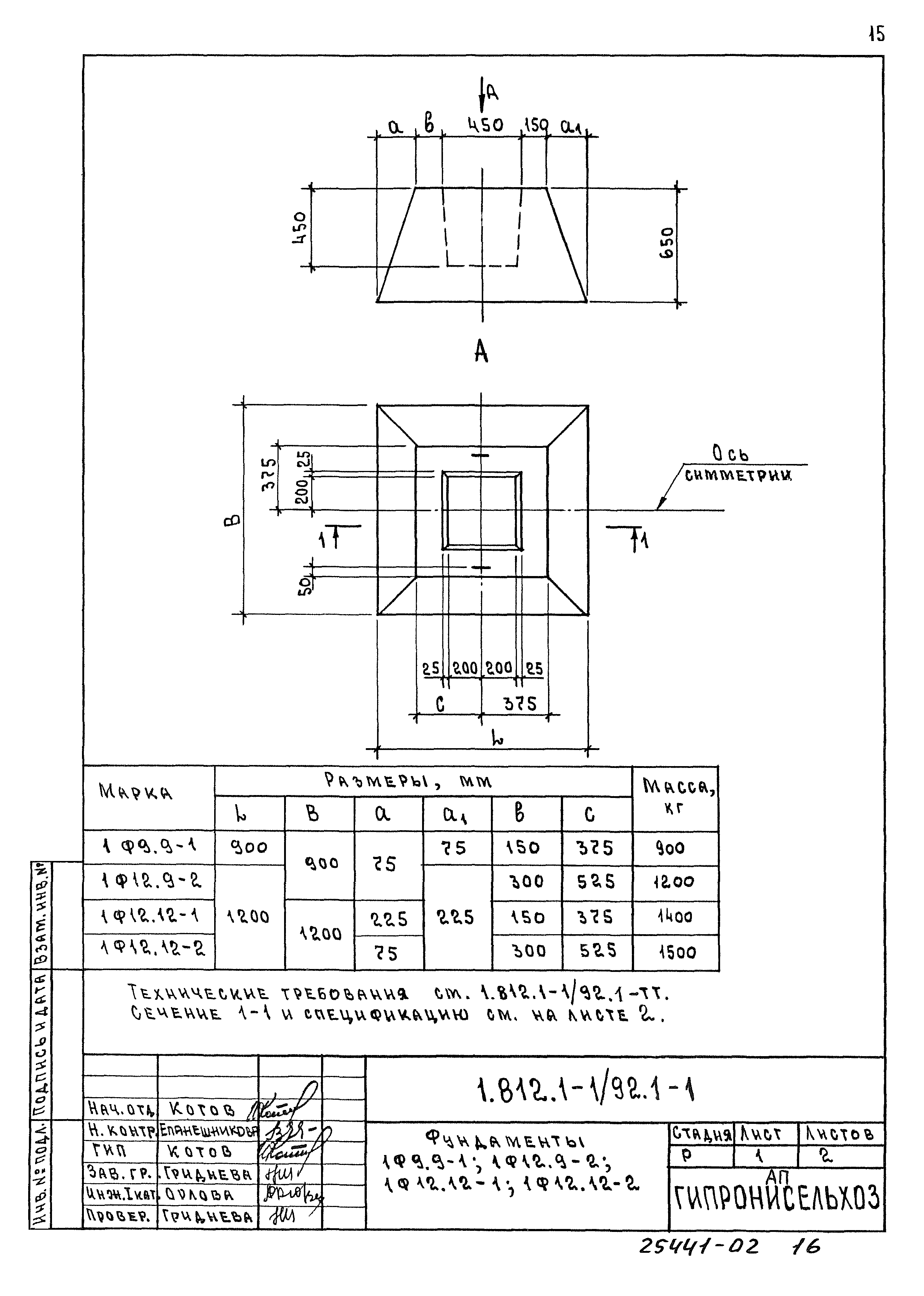 Серия 1.812.1-1/92