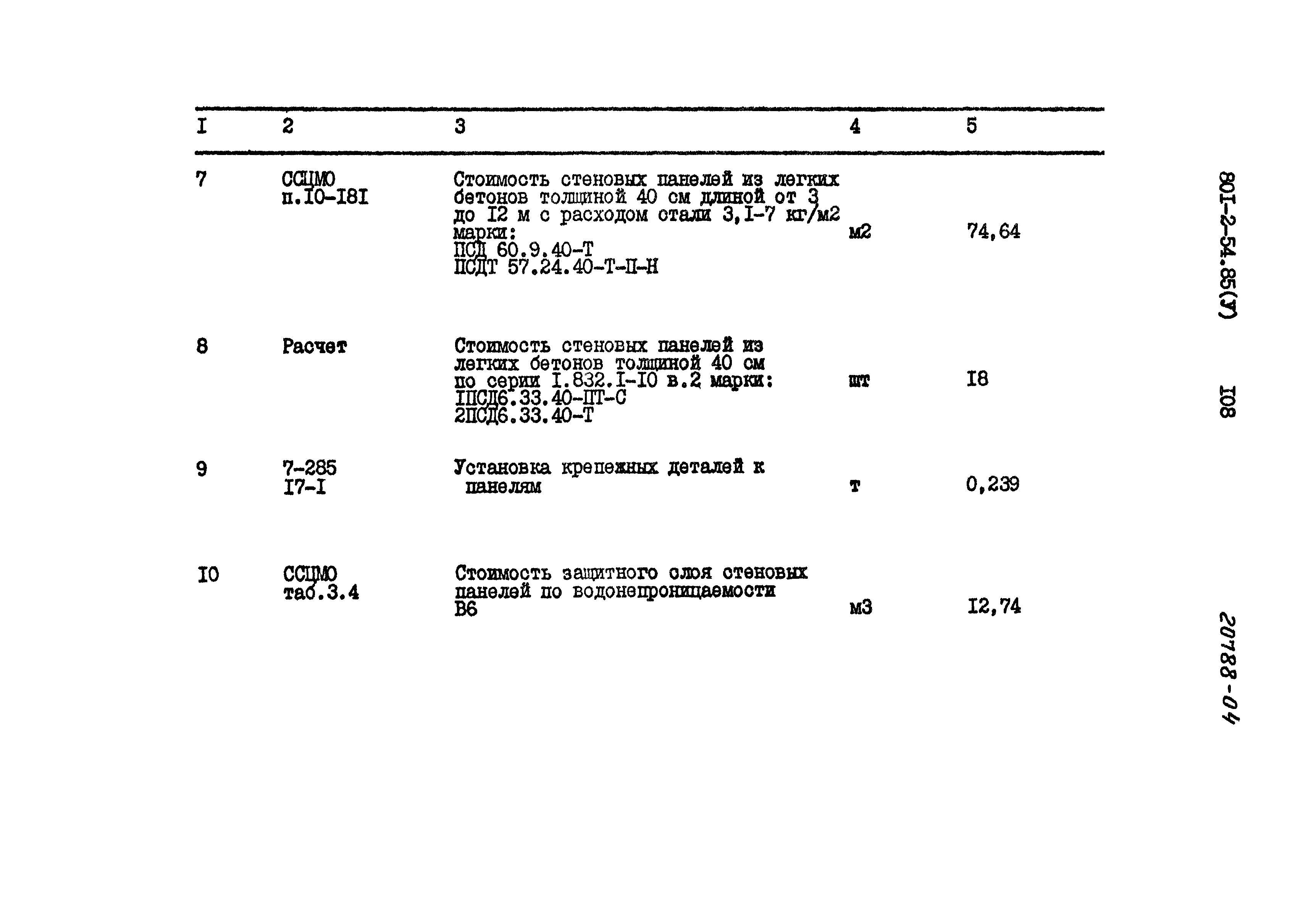 Типовой проект 801-2-54.85