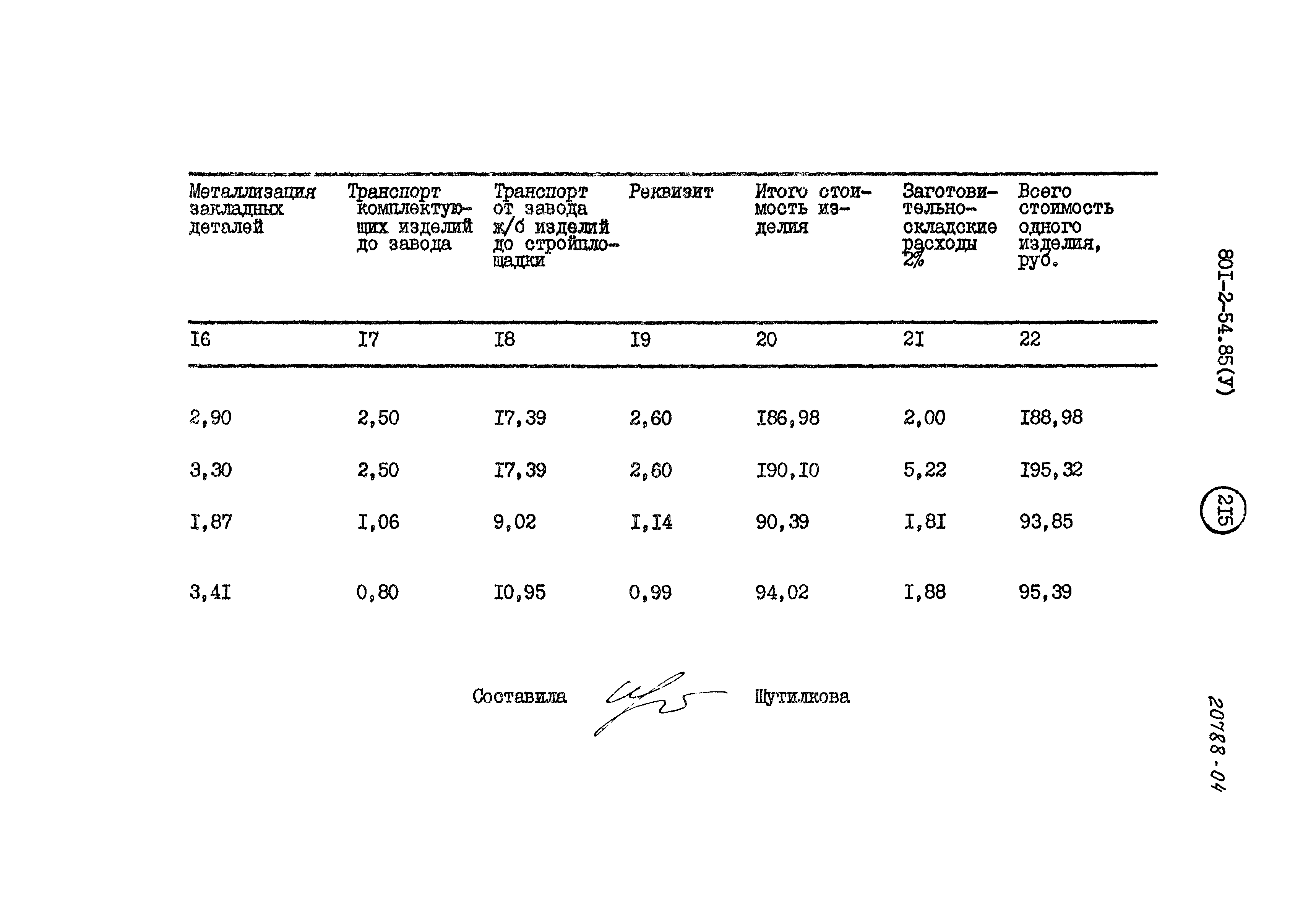 Типовой проект 801-2-54.85