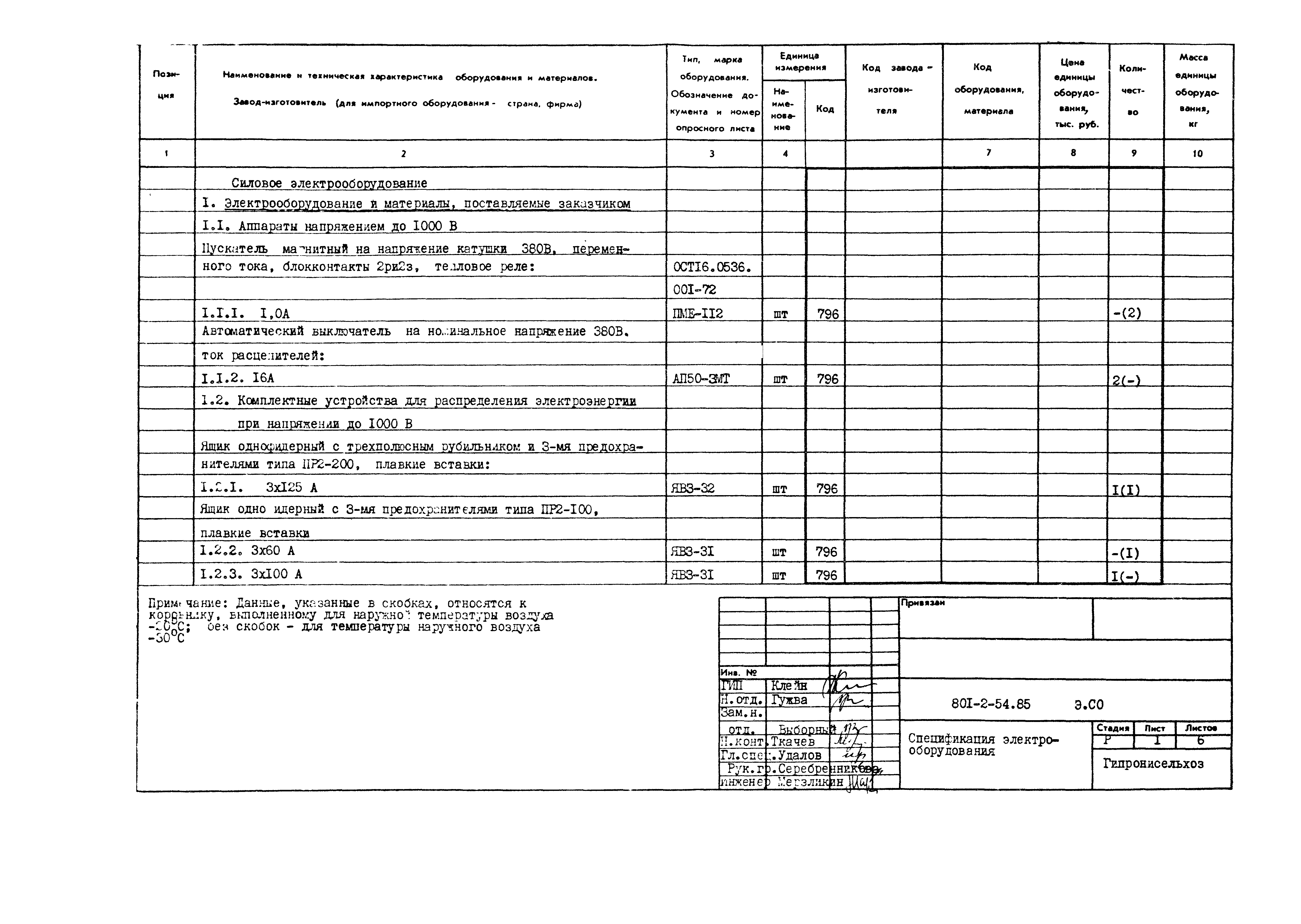 Типовой проект 801-2-54.85