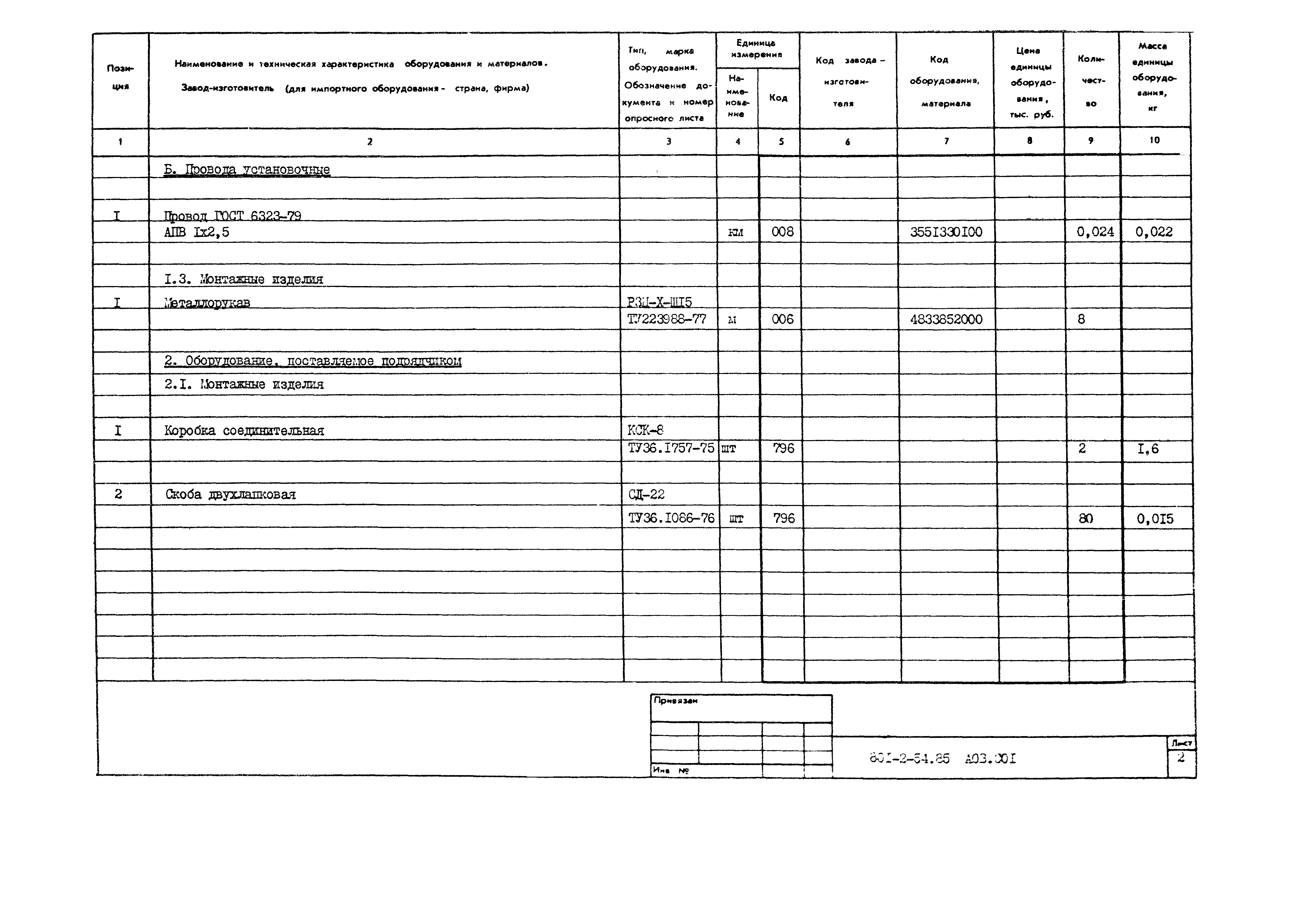 Типовой проект 801-2-54.85