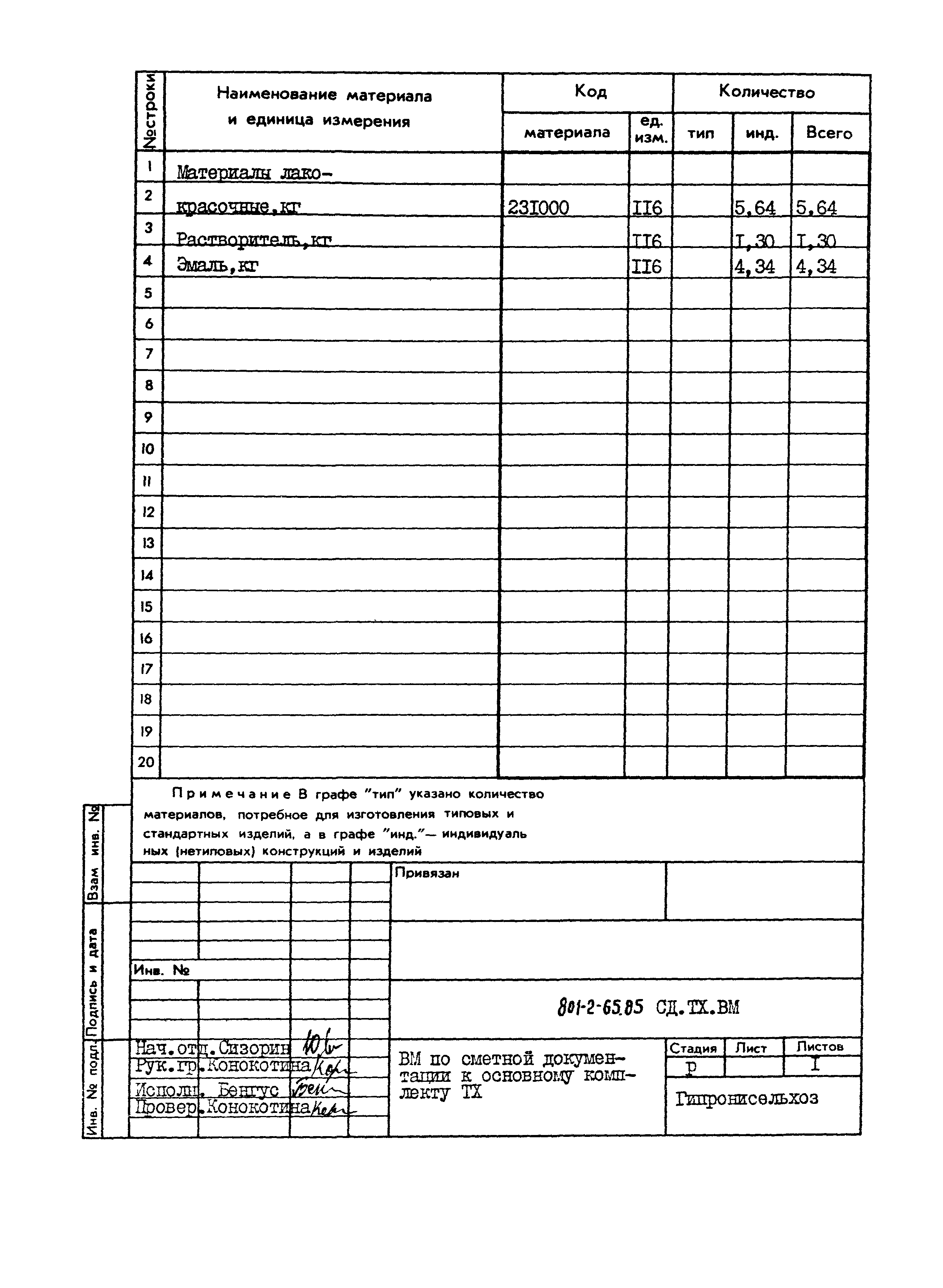 Типовой проект 801-2-65.85