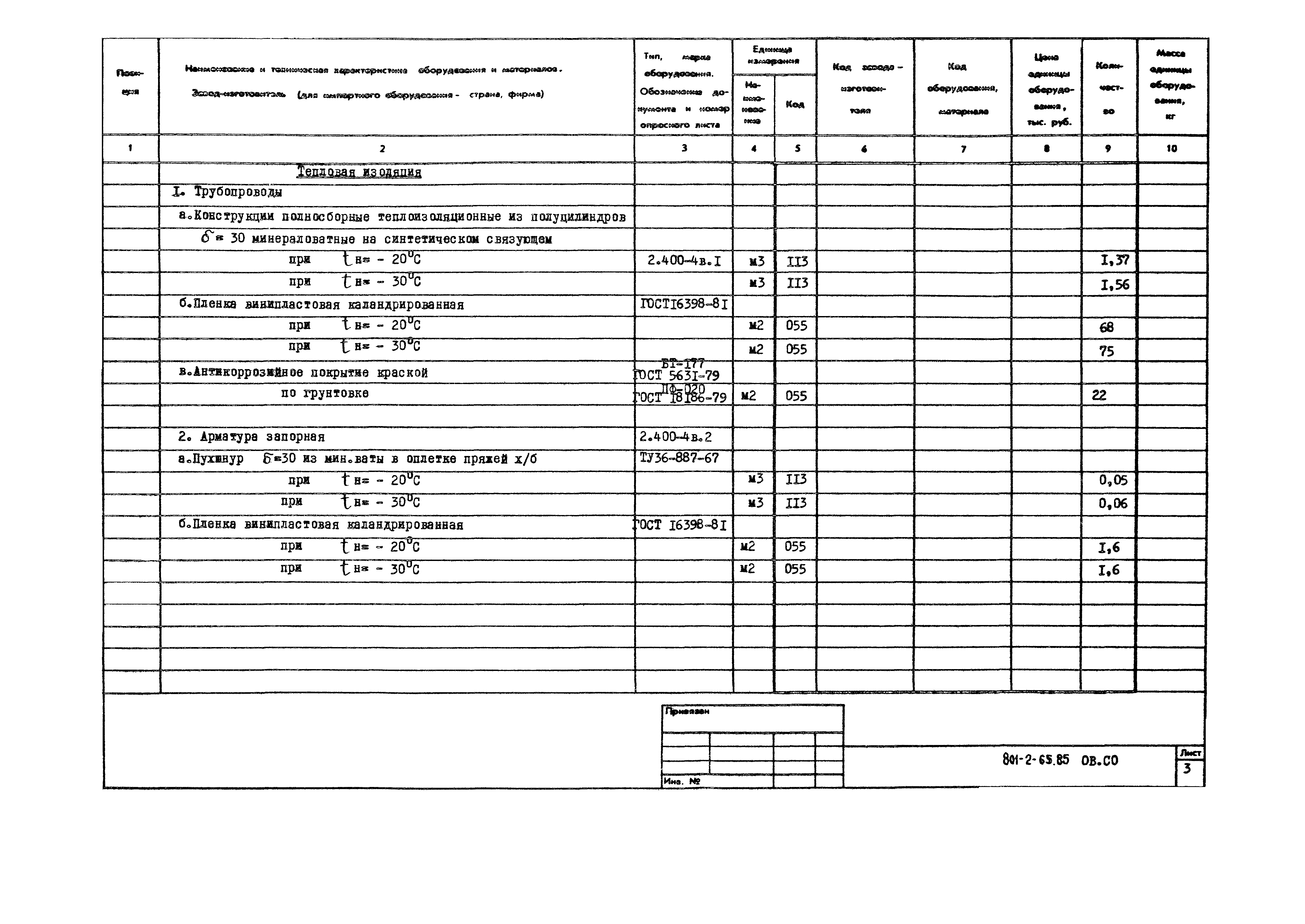 Типовой проект 801-2-65.85