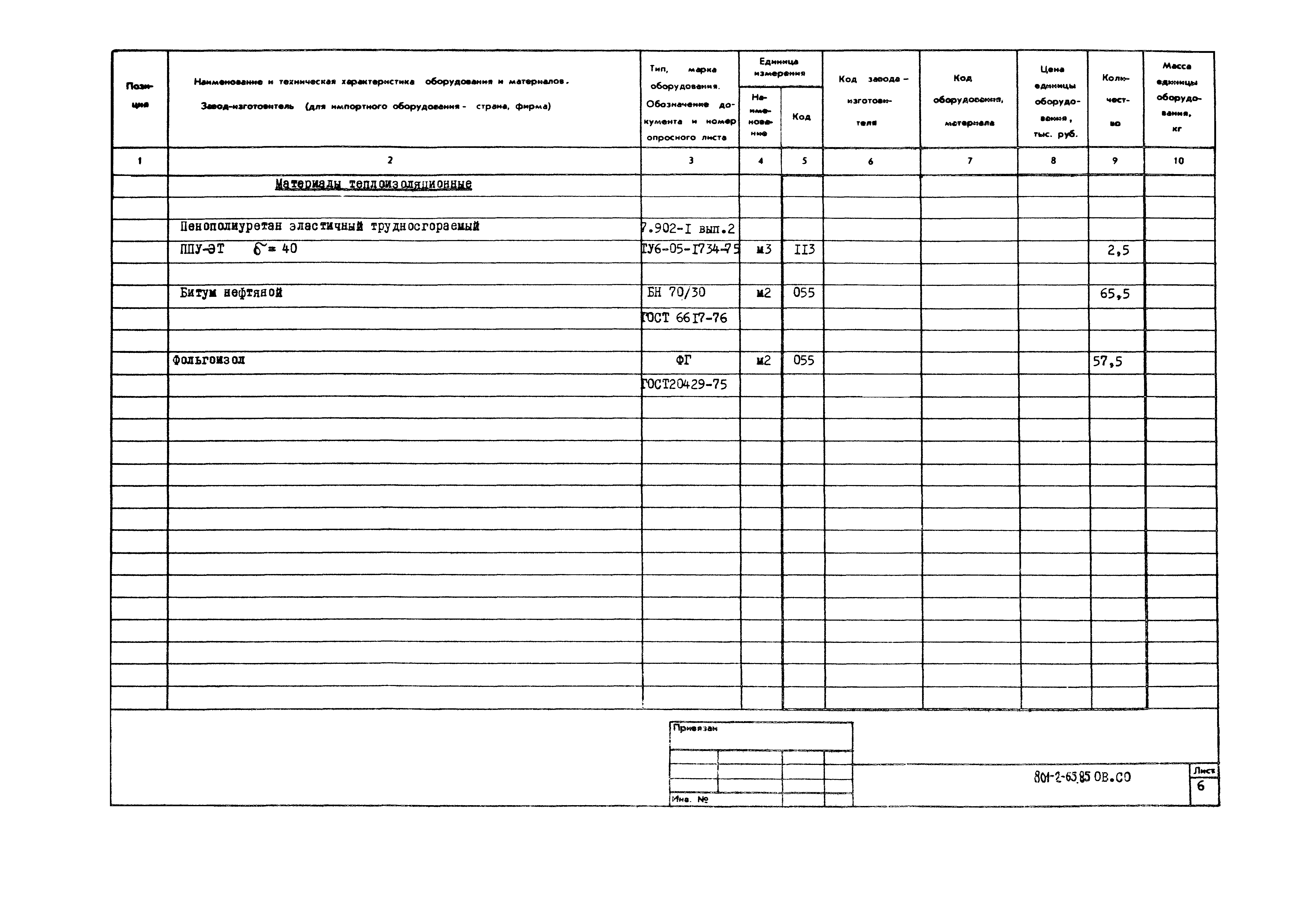 Типовой проект 801-2-65.85