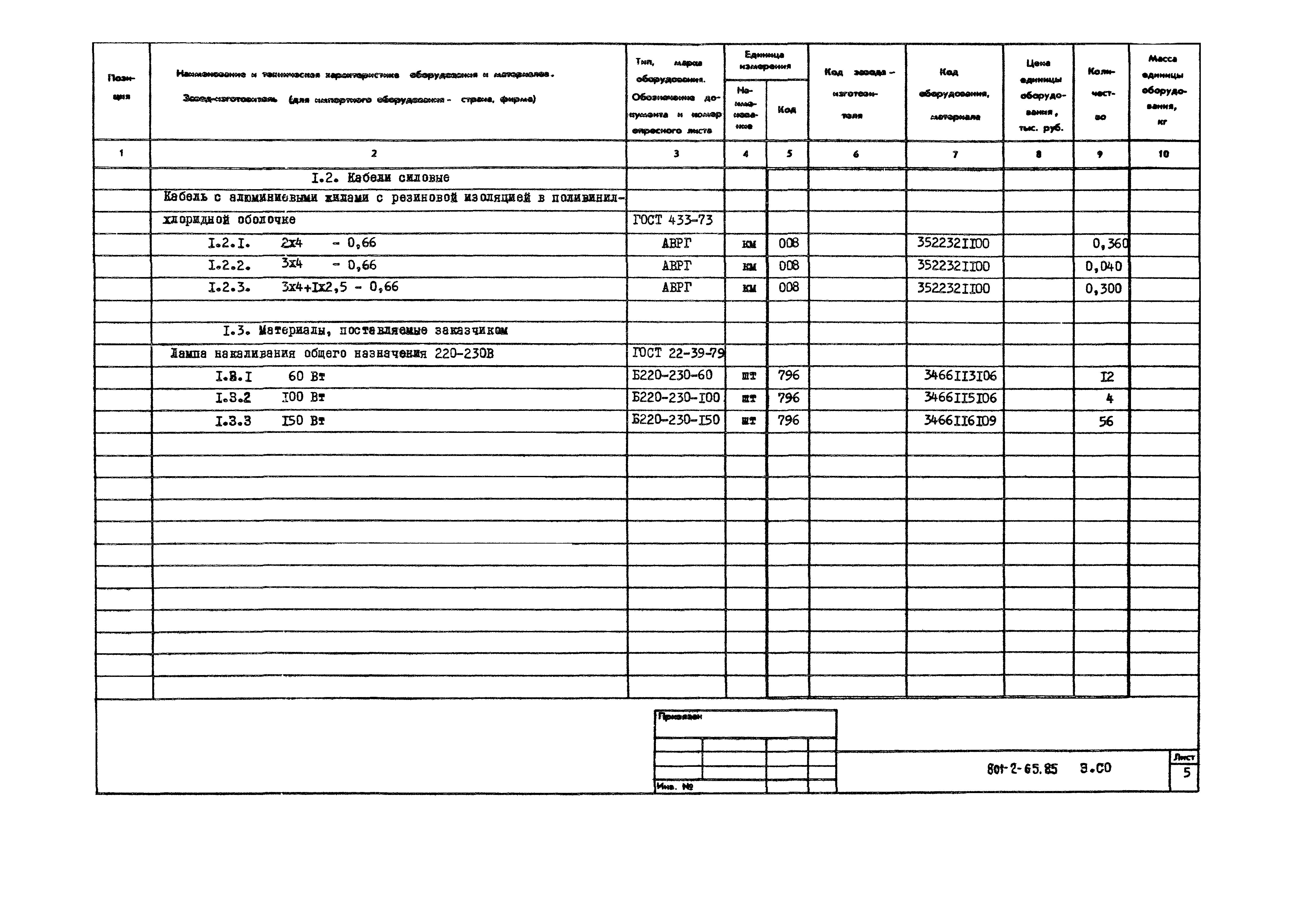 Типовой проект 801-2-65.85