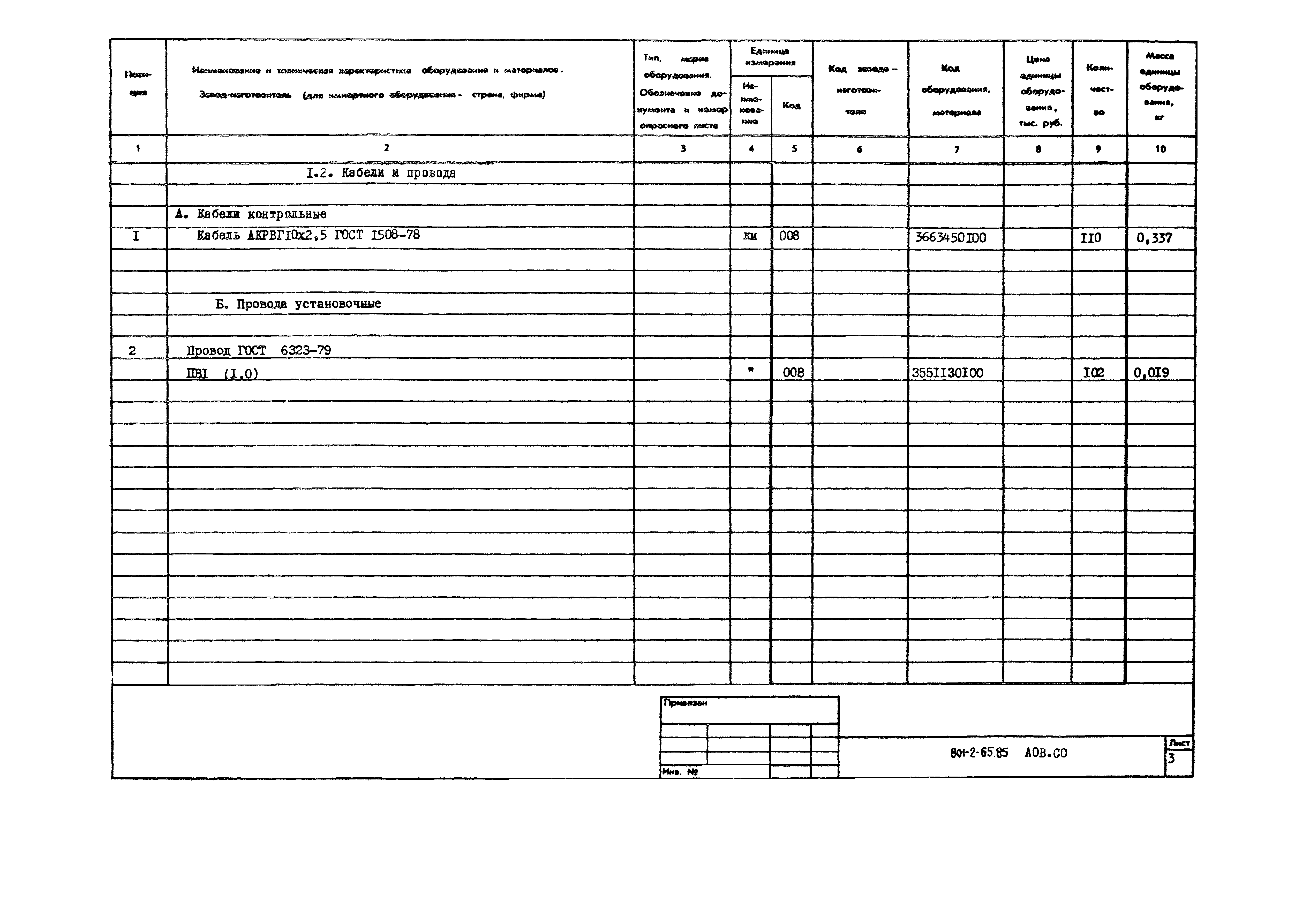 Типовой проект 801-2-65.85