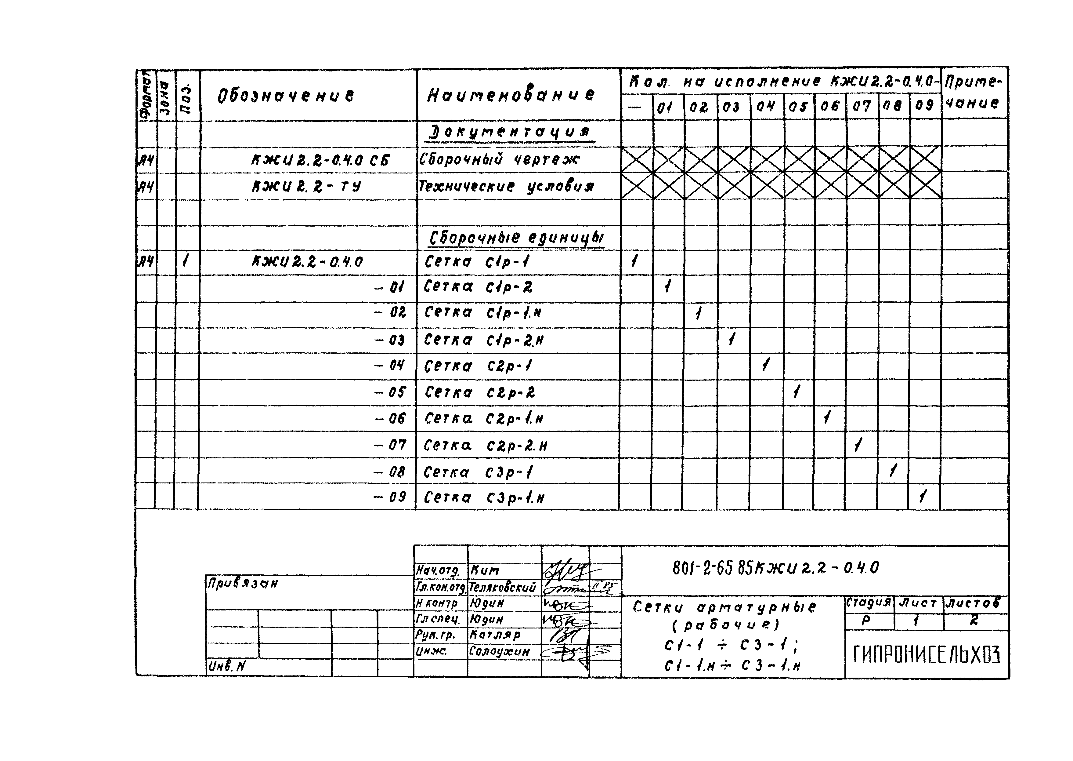 Типовой проект 801-2-65.85