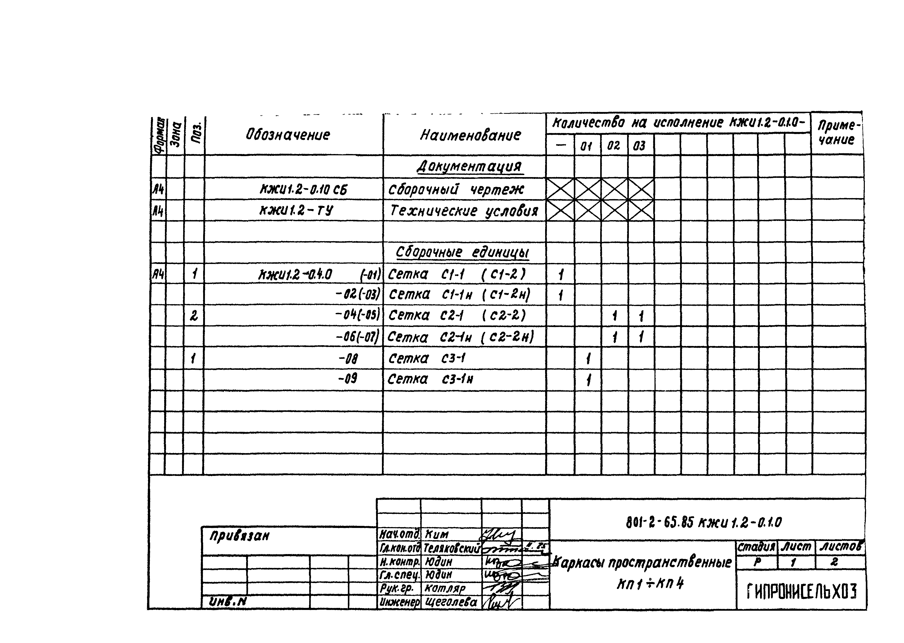 Типовой проект 801-2-65.85