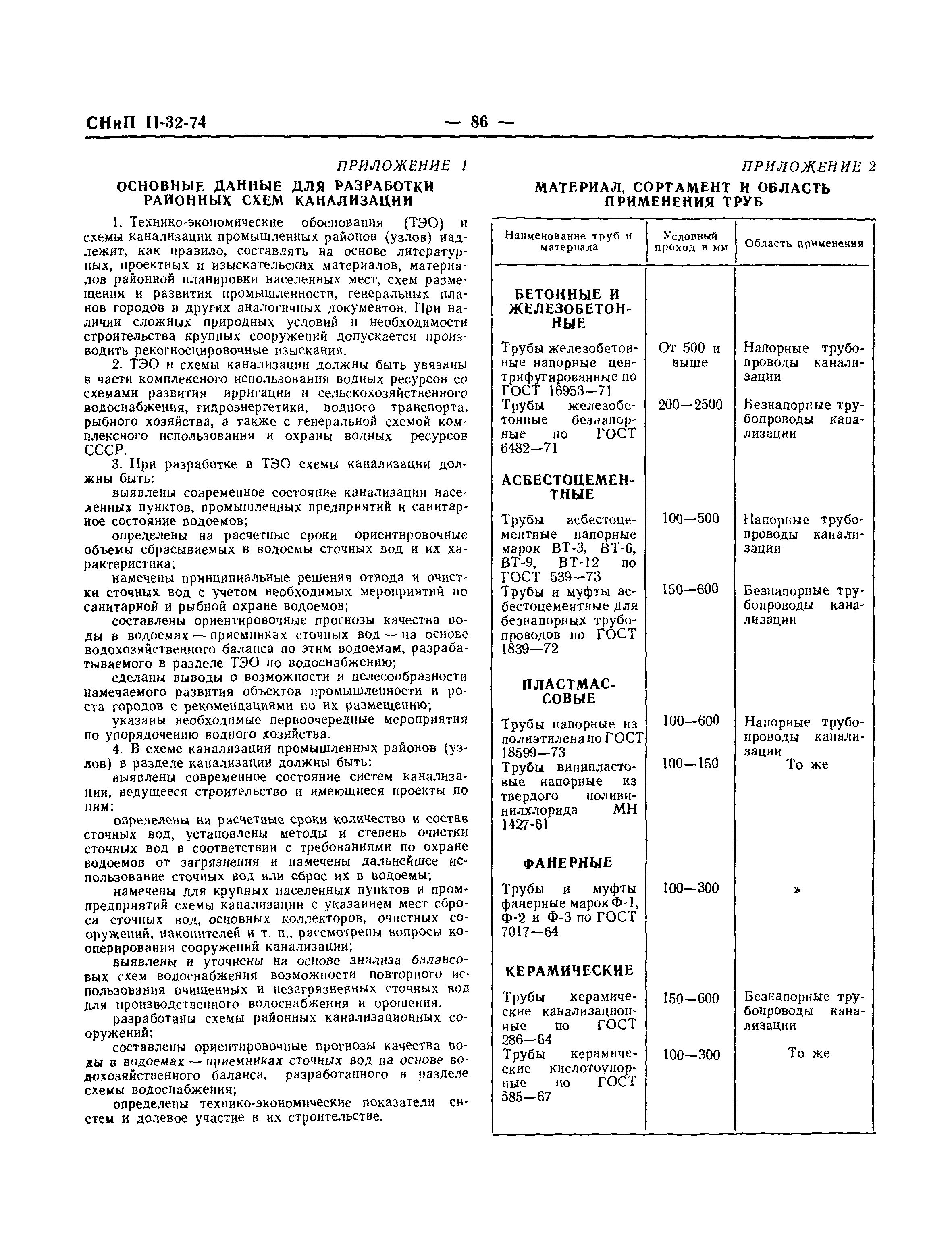 СНиП II-32-74