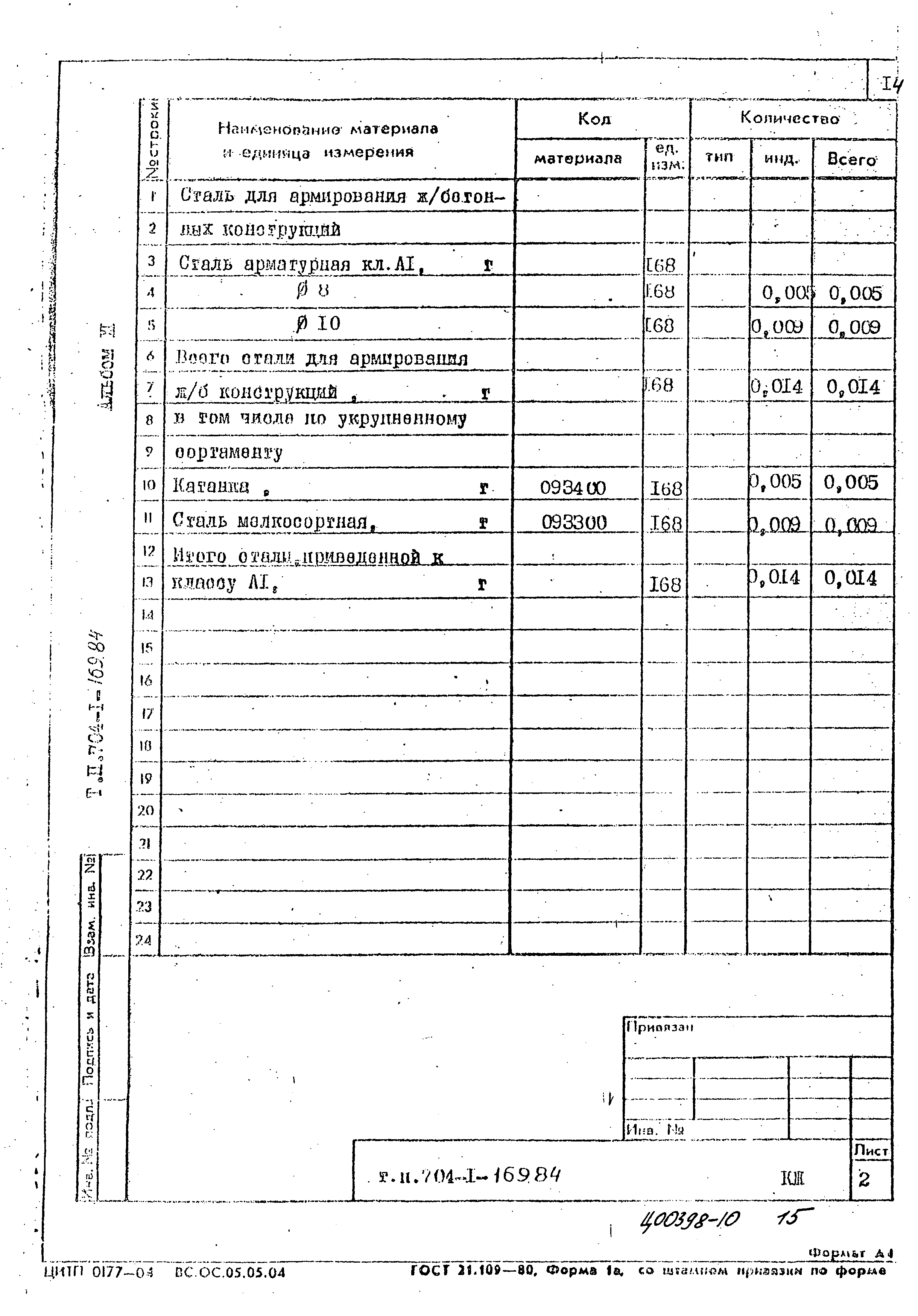 Типовой проект 704-1-169.84