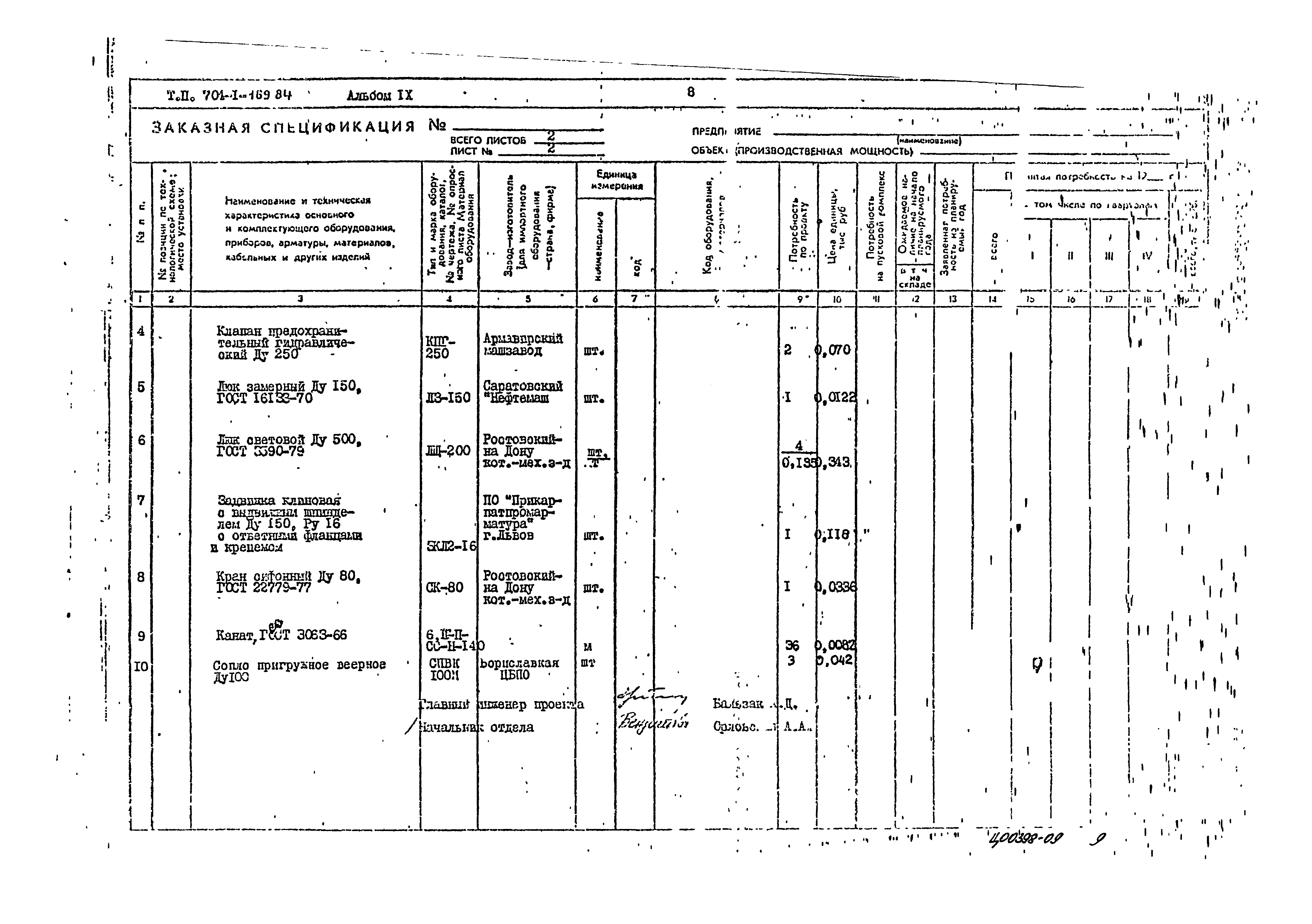 Типовой проект 704-1-169.84