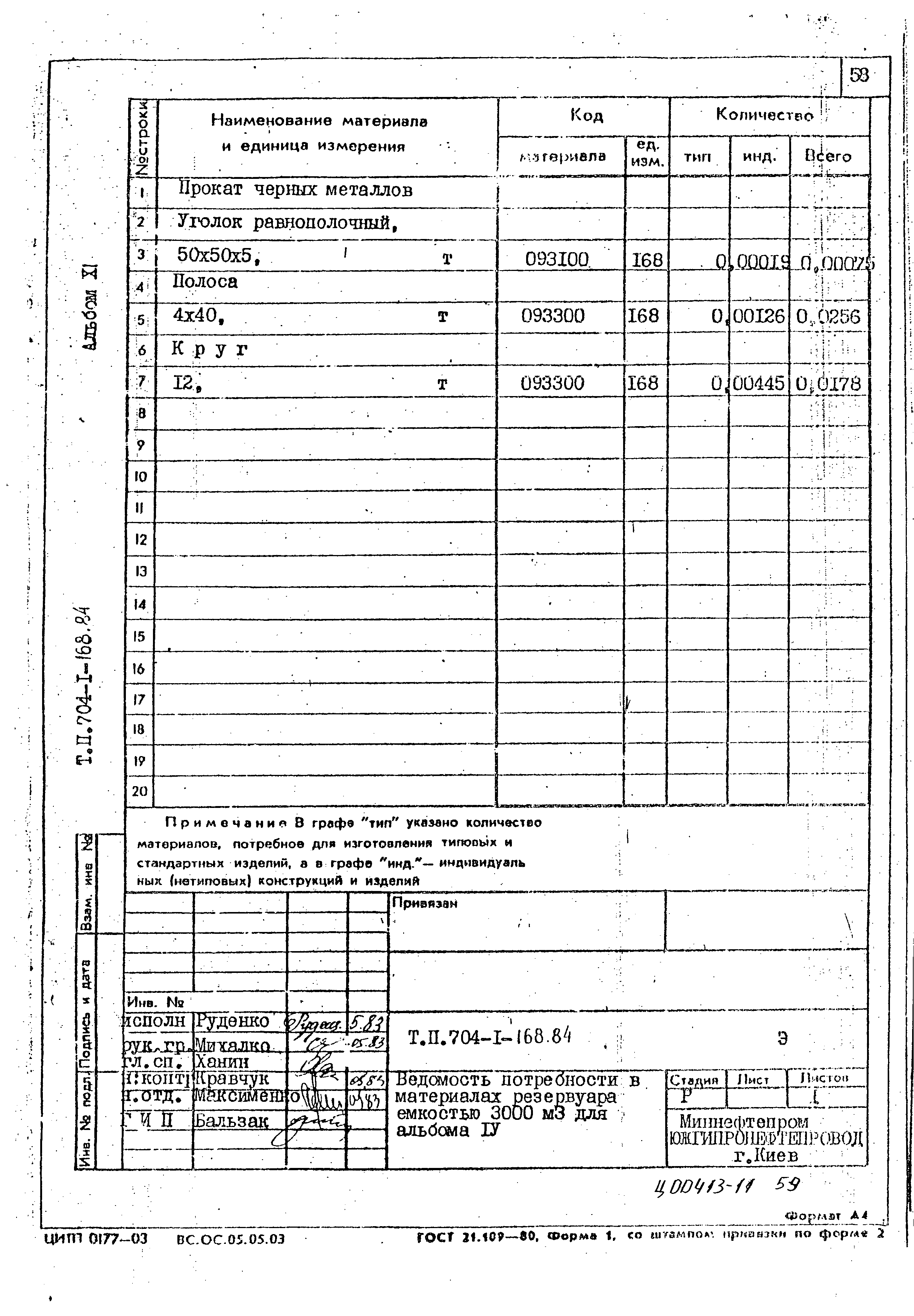 Типовой проект 704-1-168.84