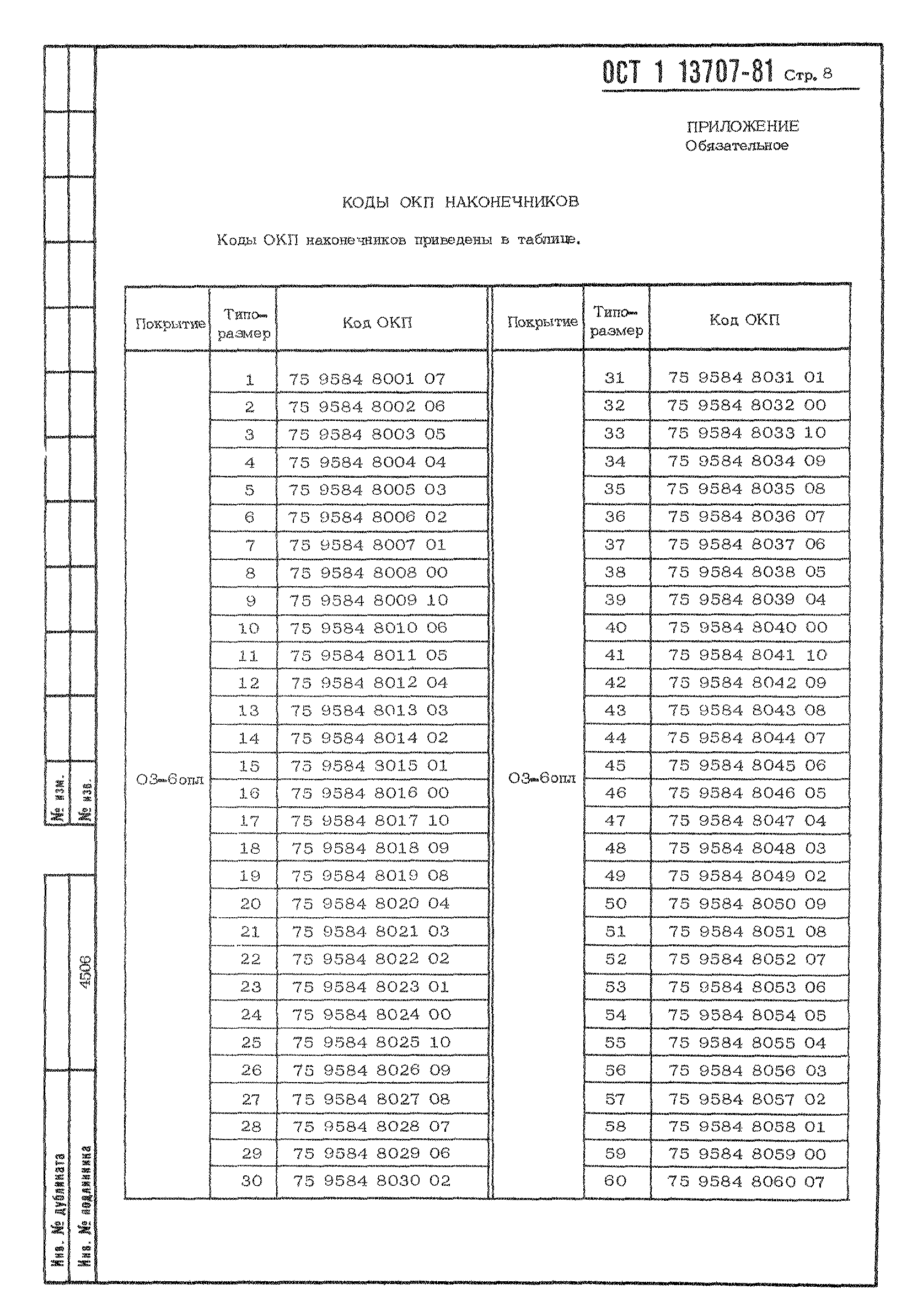 ОСТ 1 13707-81