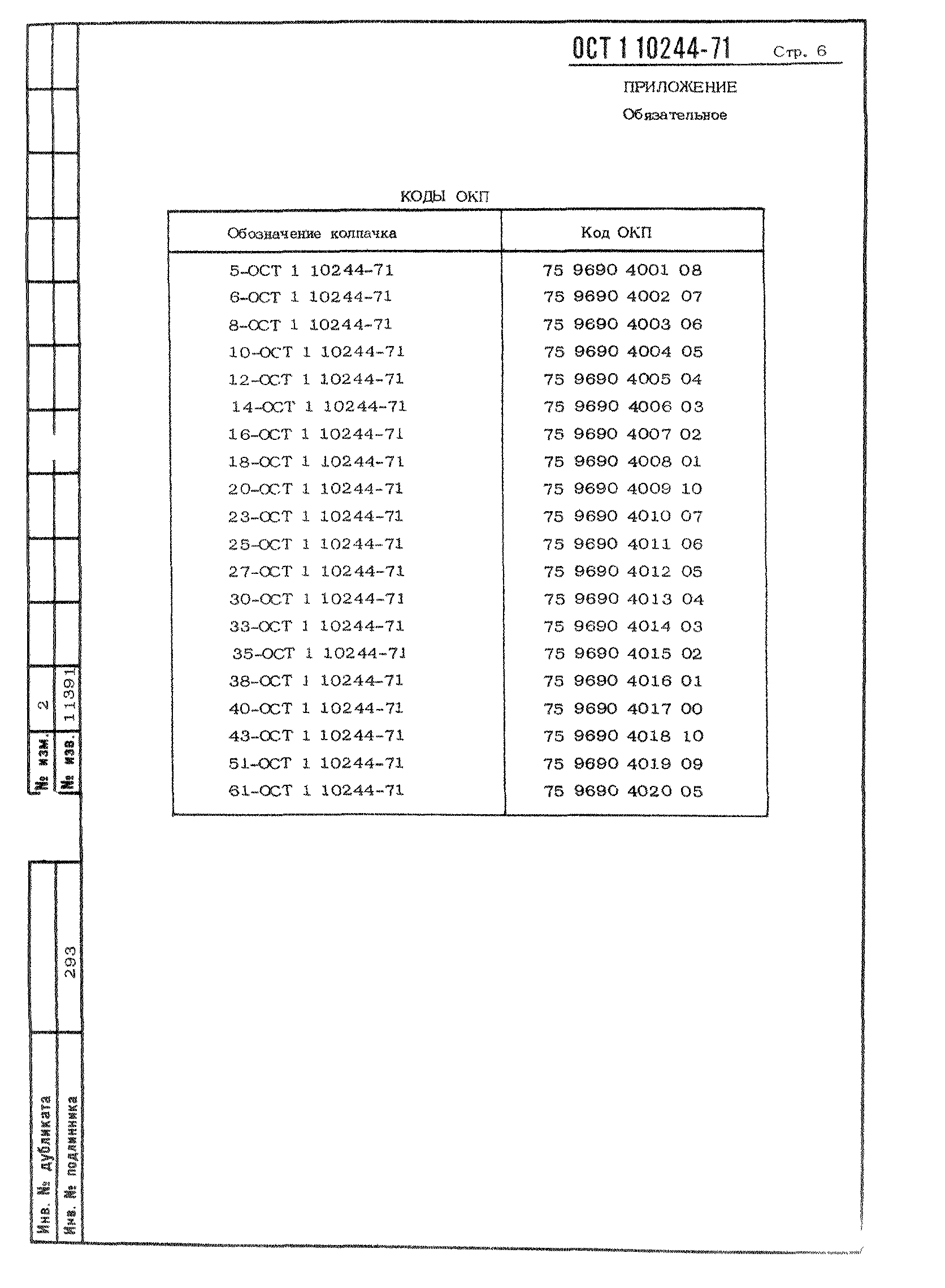 ОСТ 1 10244-71