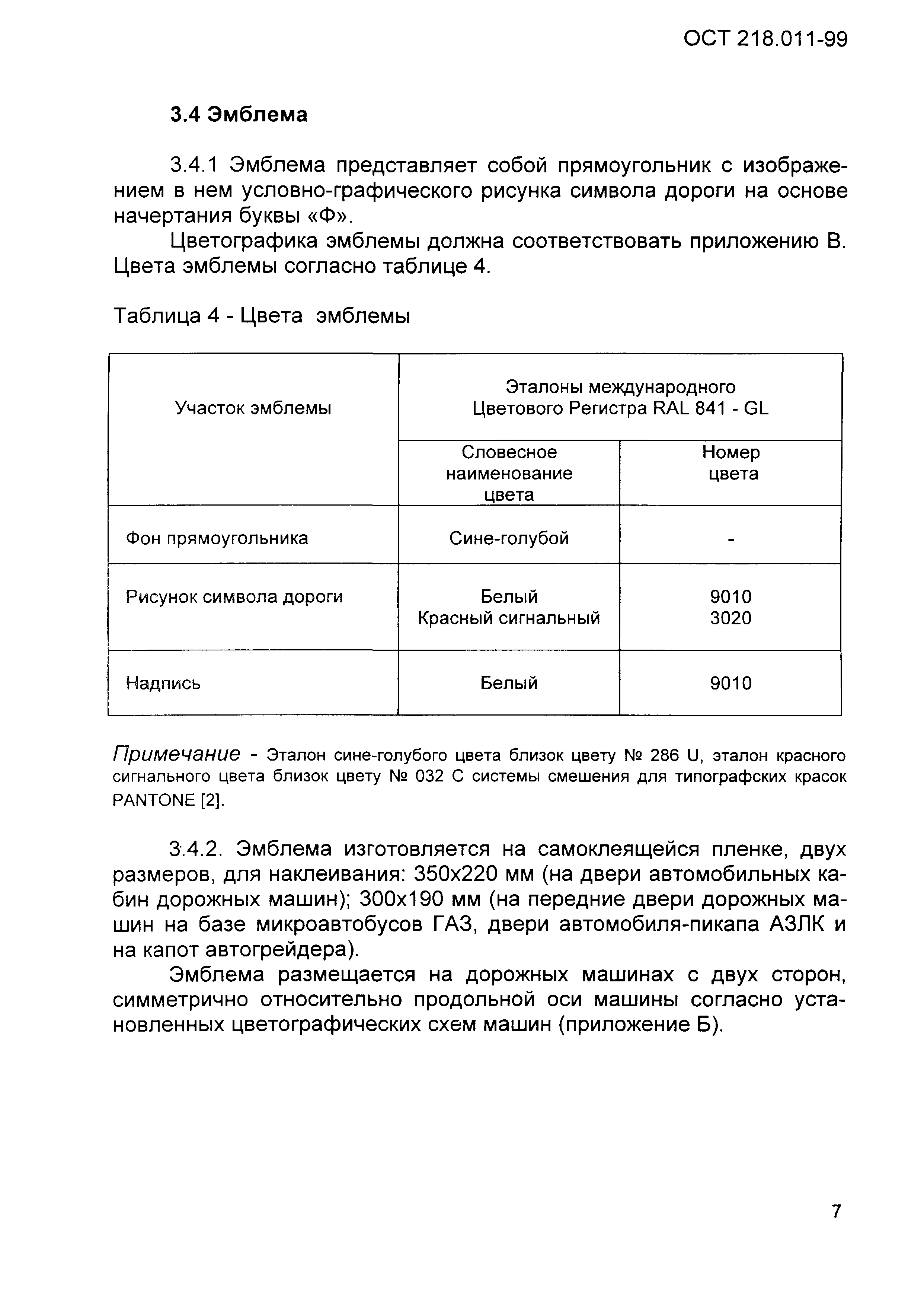 ОСТ 218.011-99