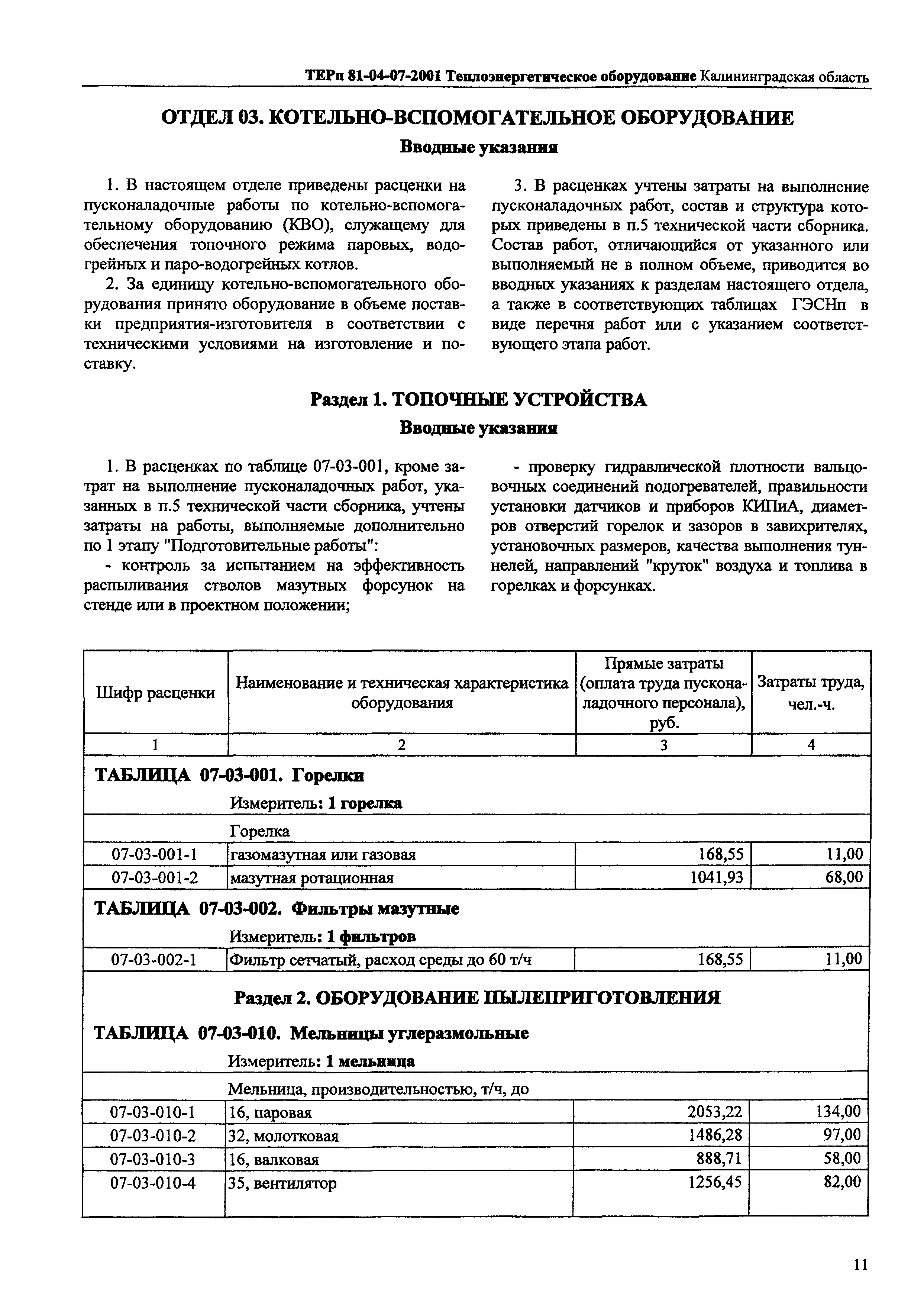 ТЕРп Калининградской области 2001-07