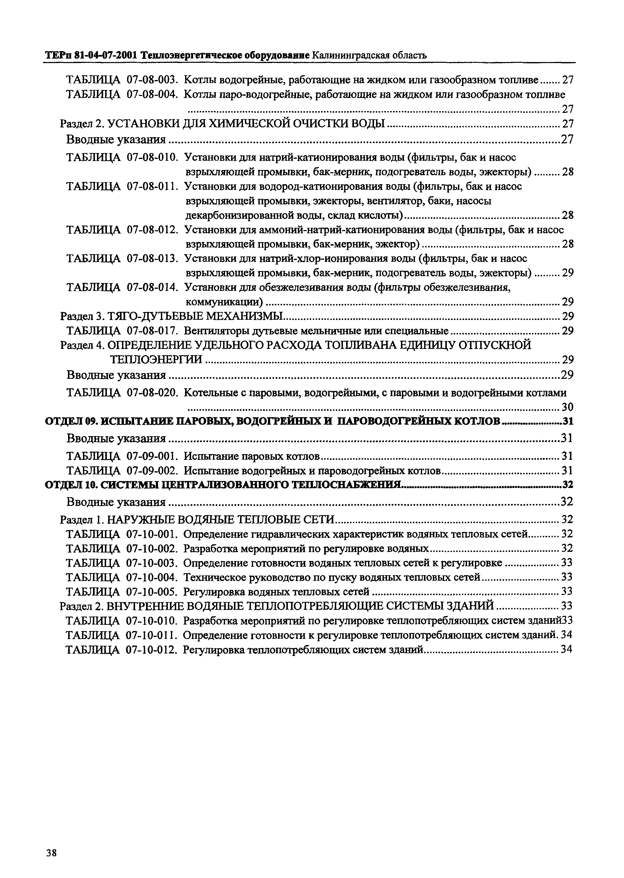 ТЕРп Калининградской области 2001-07