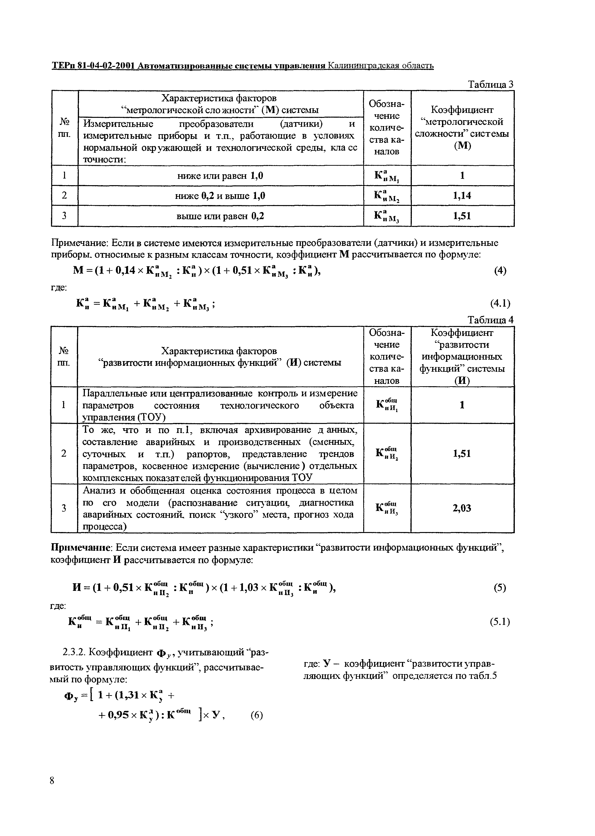 ТЕРп Калининградской области 2001-02