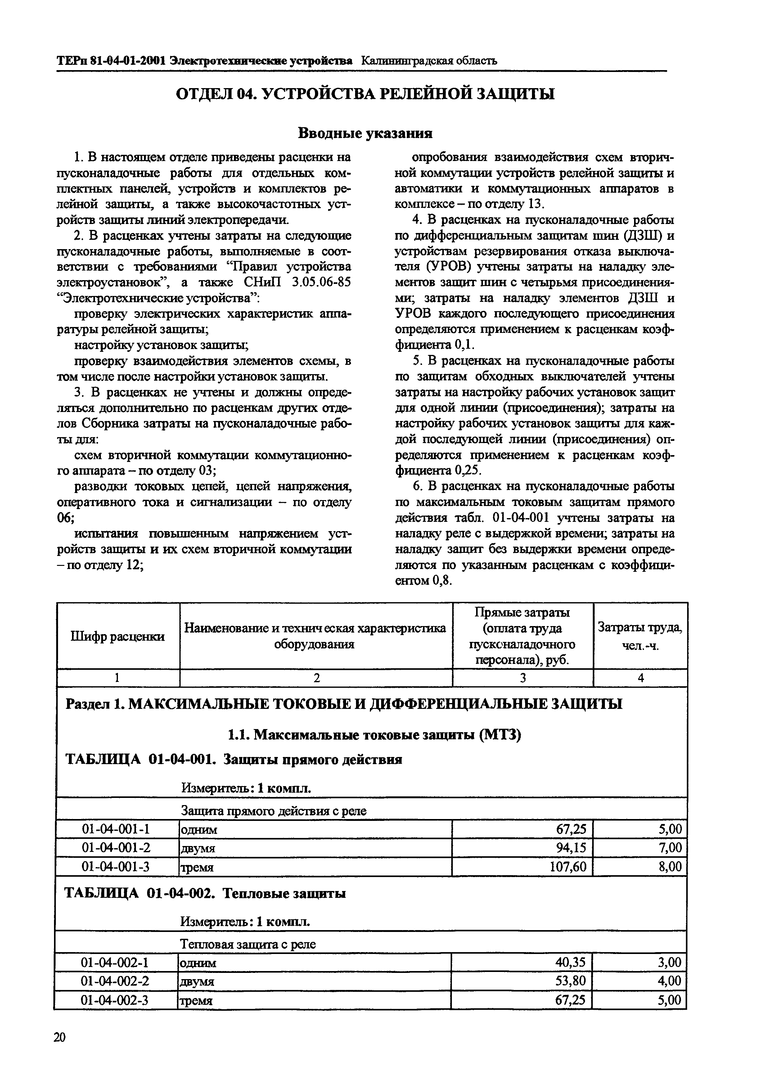 ТЕРп Калининградской области 2001-01