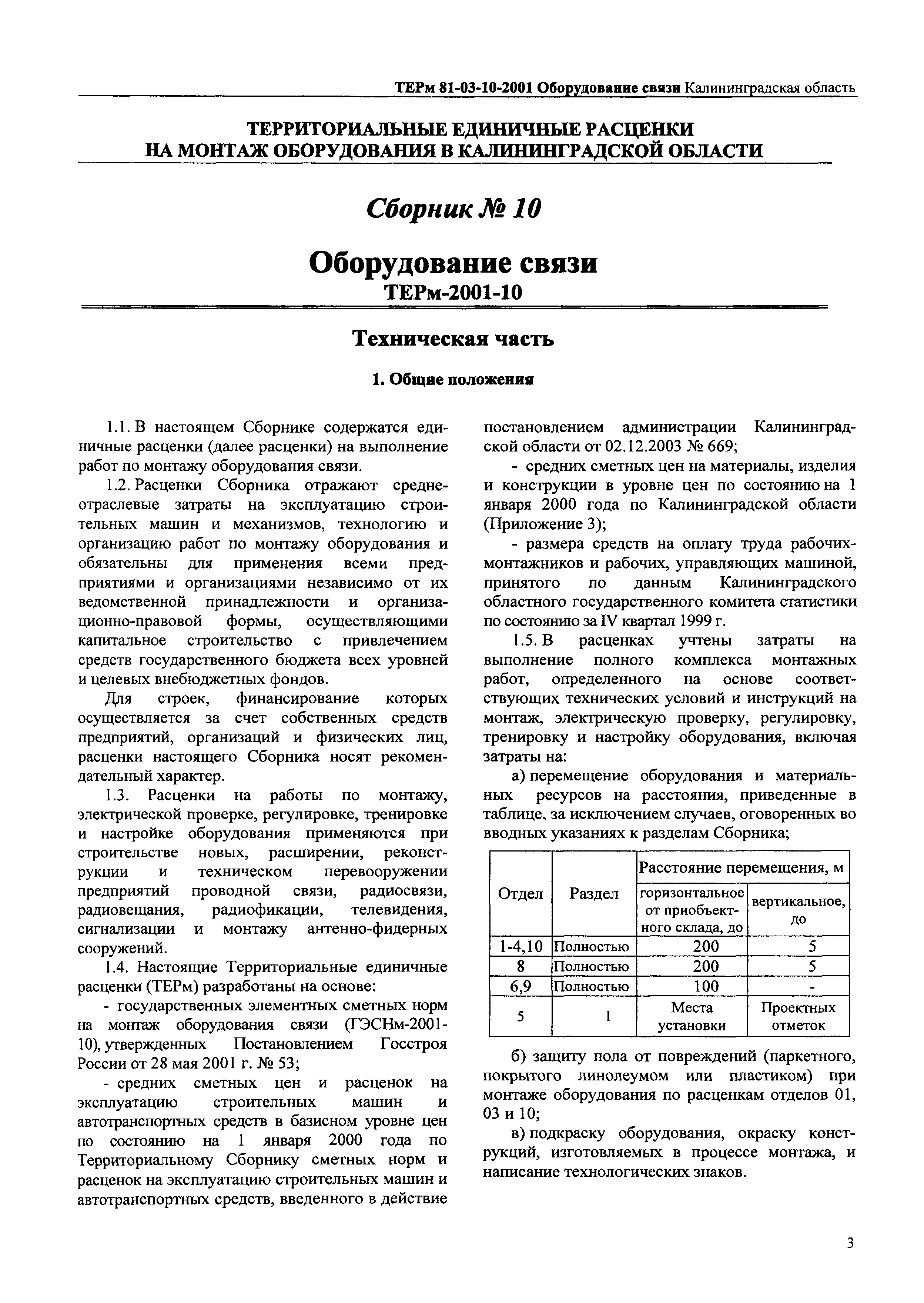 ТЕРм Калининградской области 2001-10