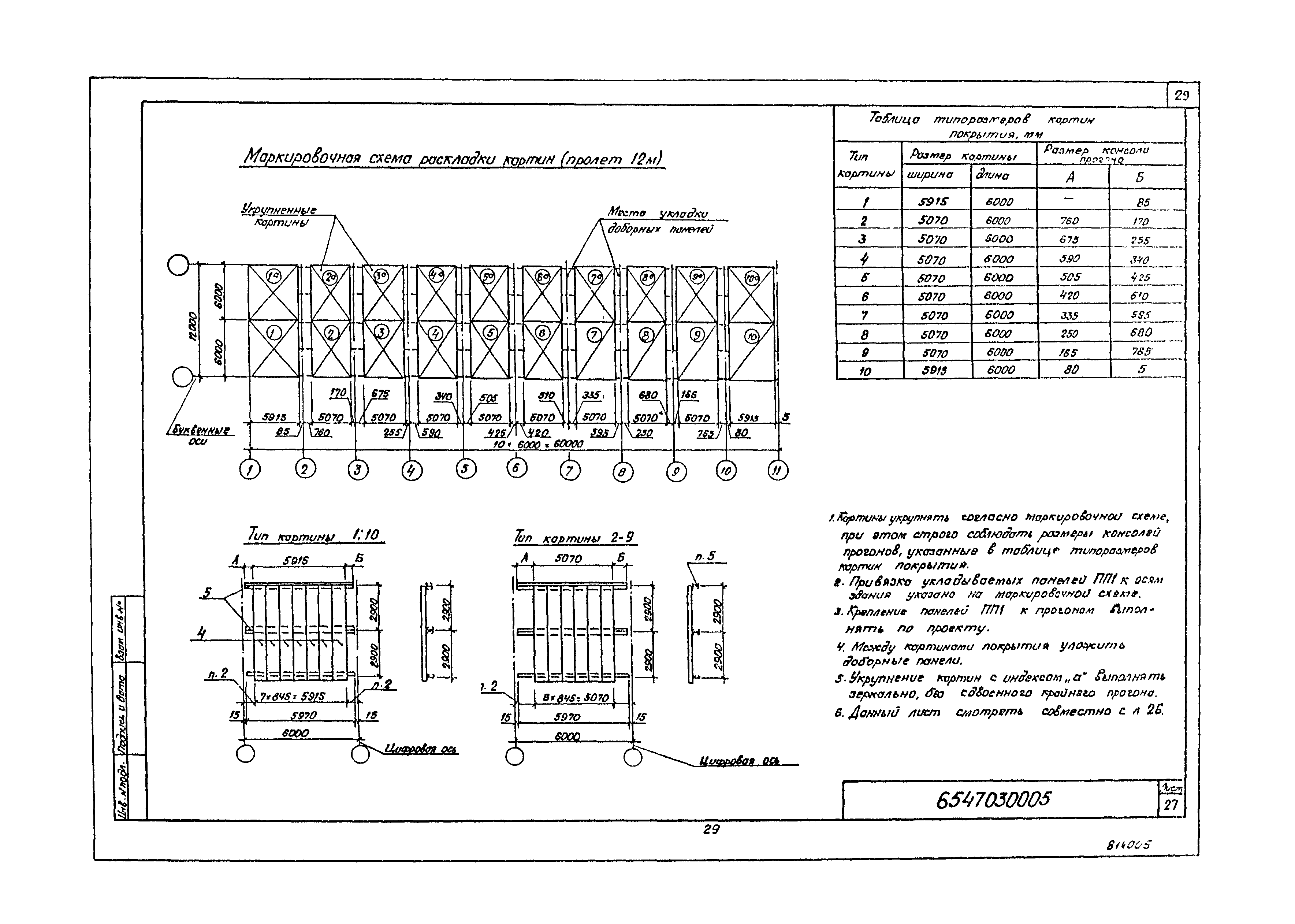 Технологическая карта 6547030005/814005