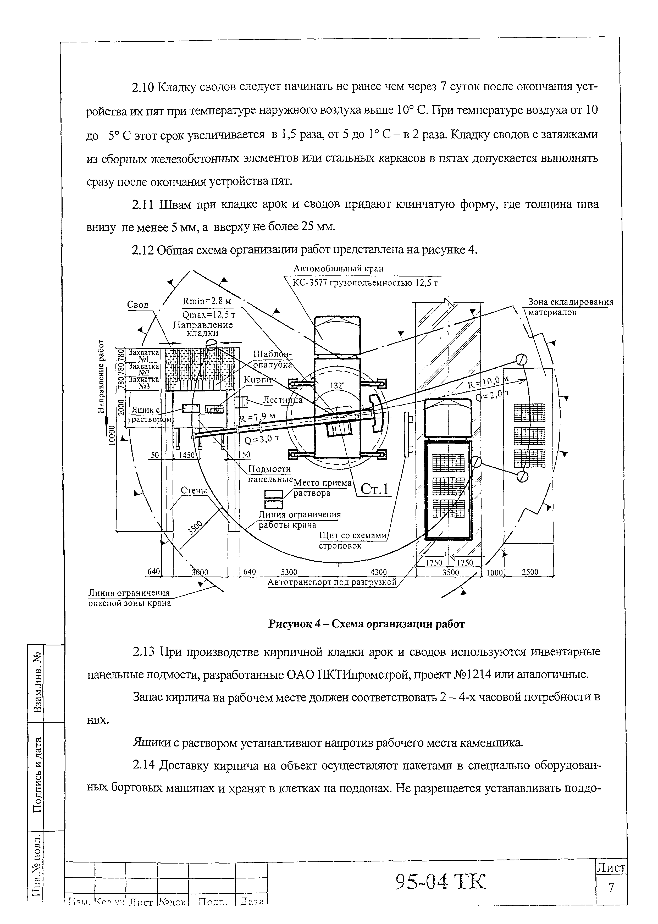 Технологическая карта 95-04 ТК