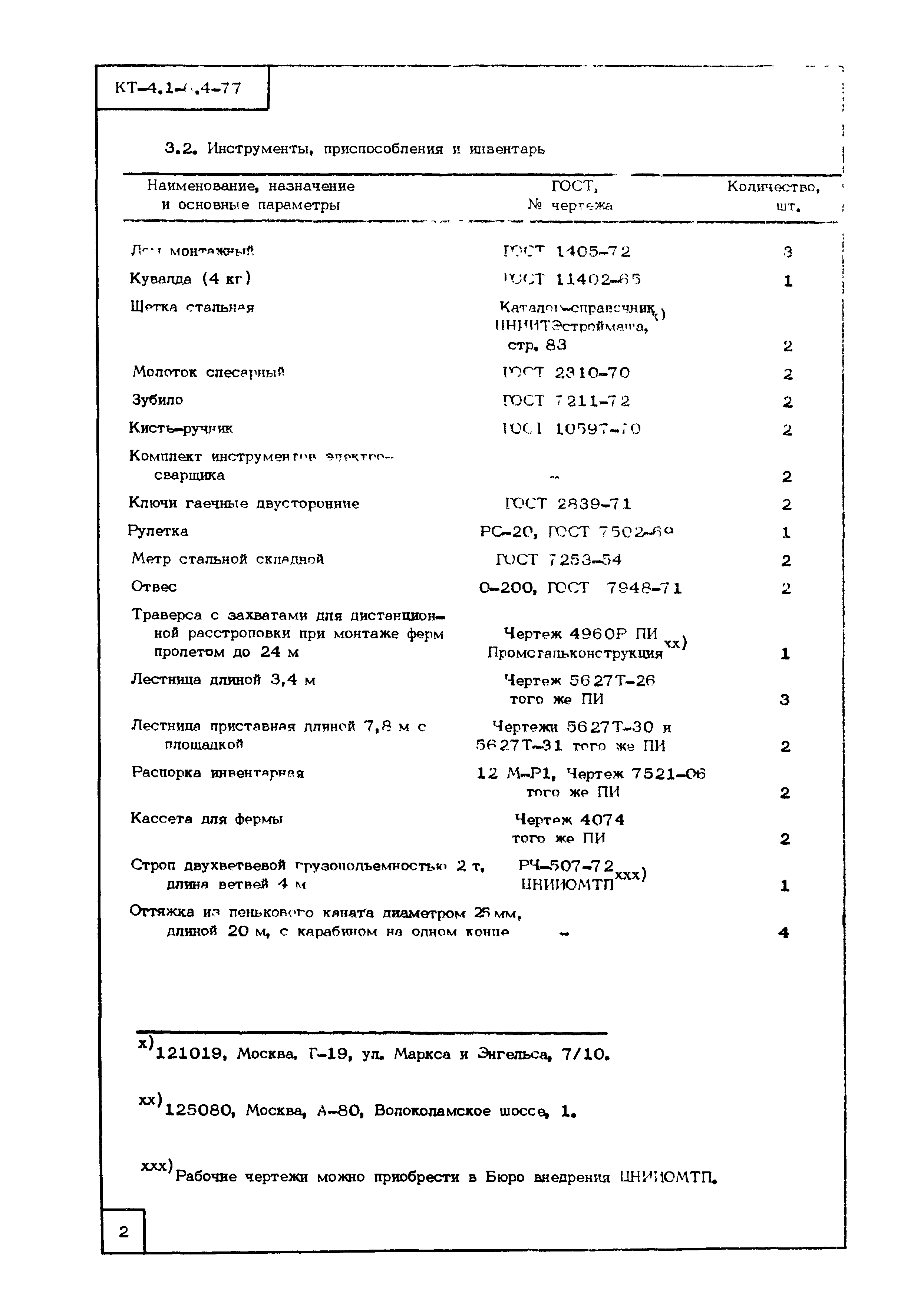 Технологическая карта КТ-4.1-6.4-77