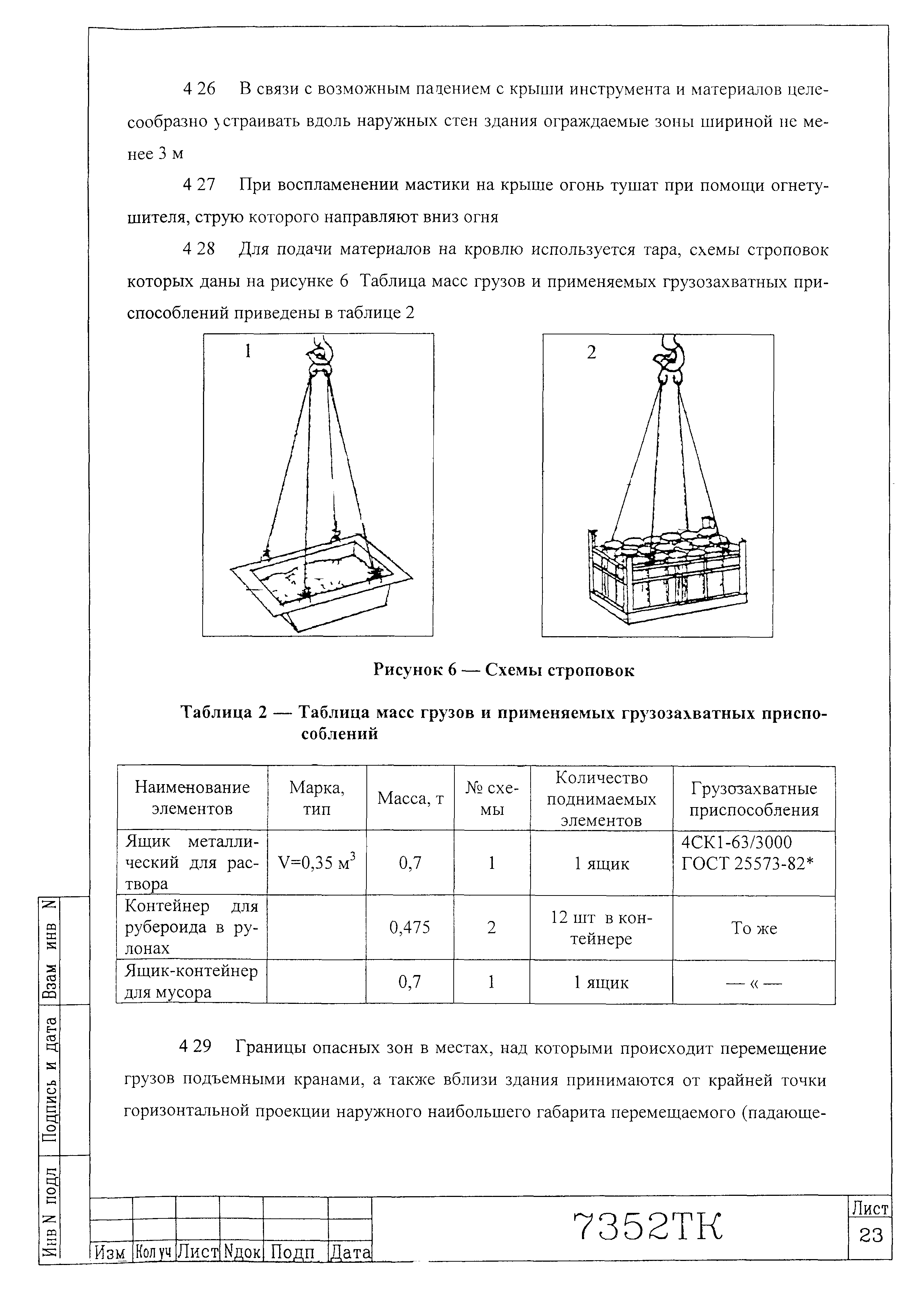 Технологическая карта 7352 ТК