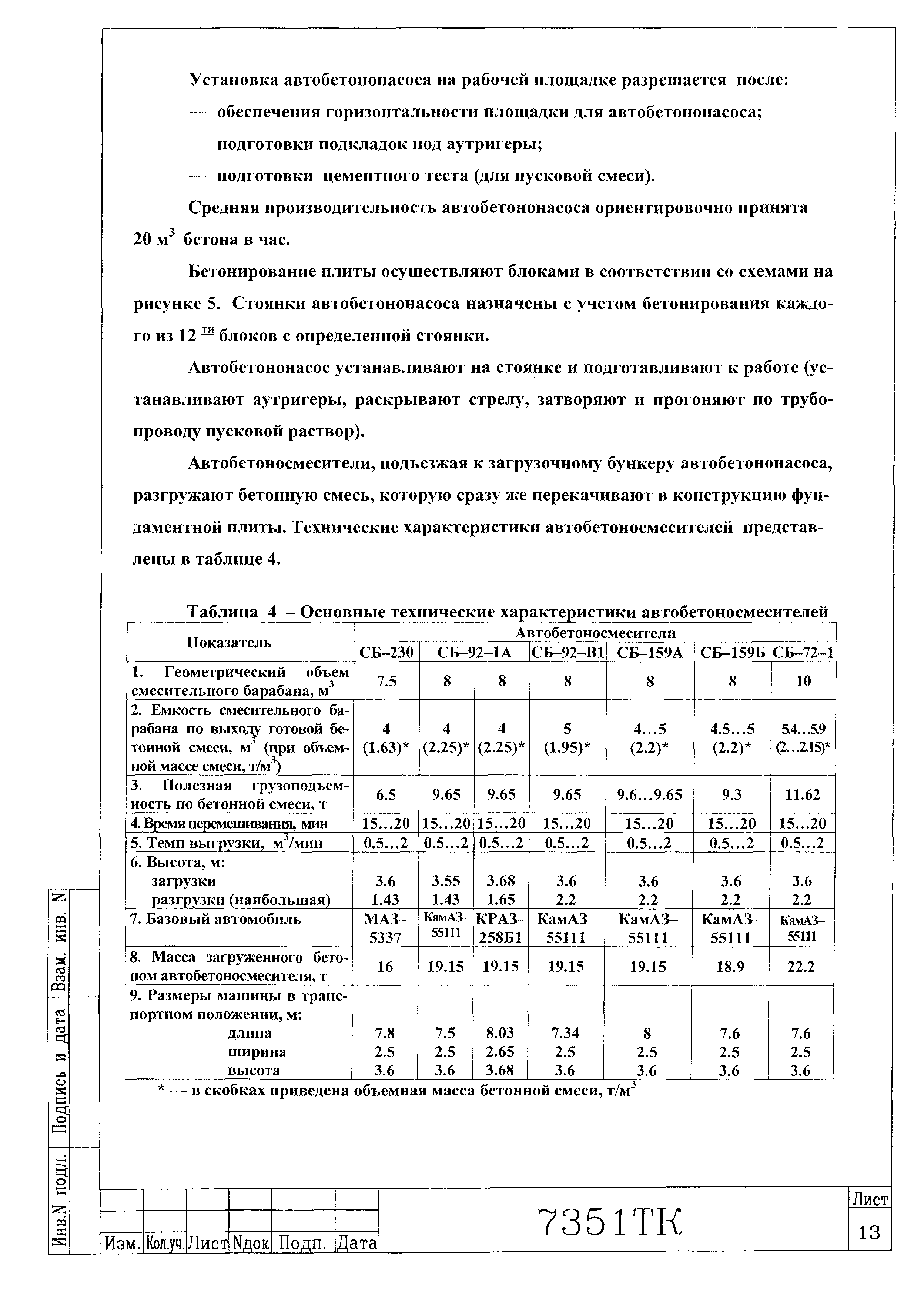 Технологическая карта 7351 ТК