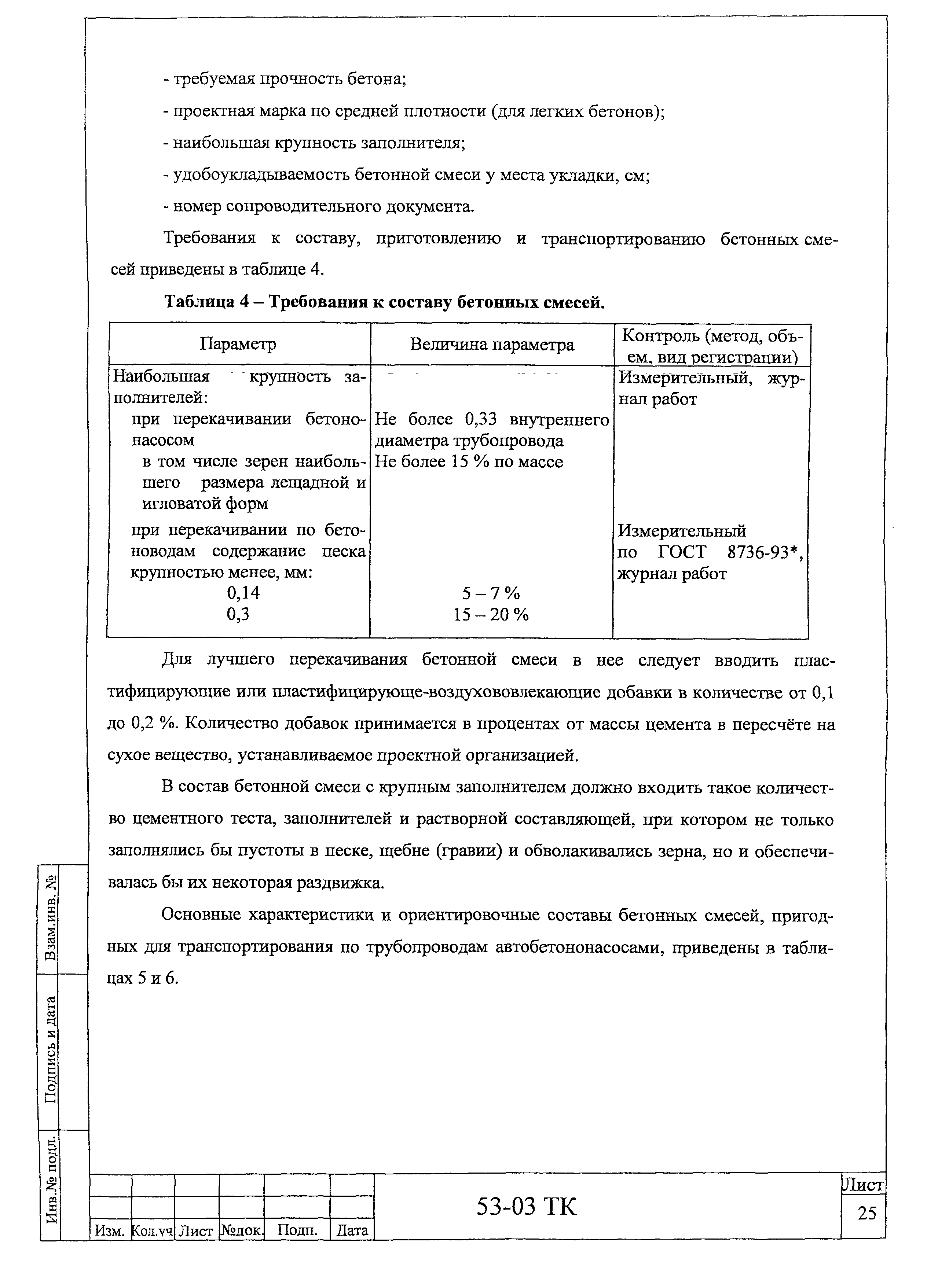 Технологическая карта 53-03 ТК