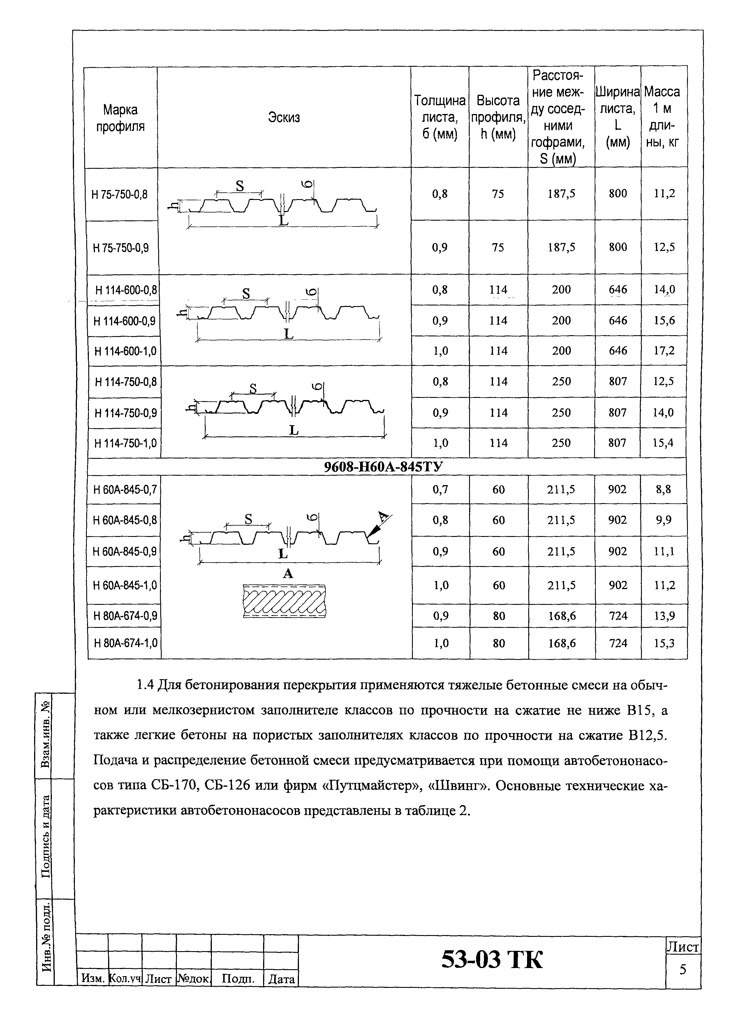 Технологическая карта 53-03 ТК