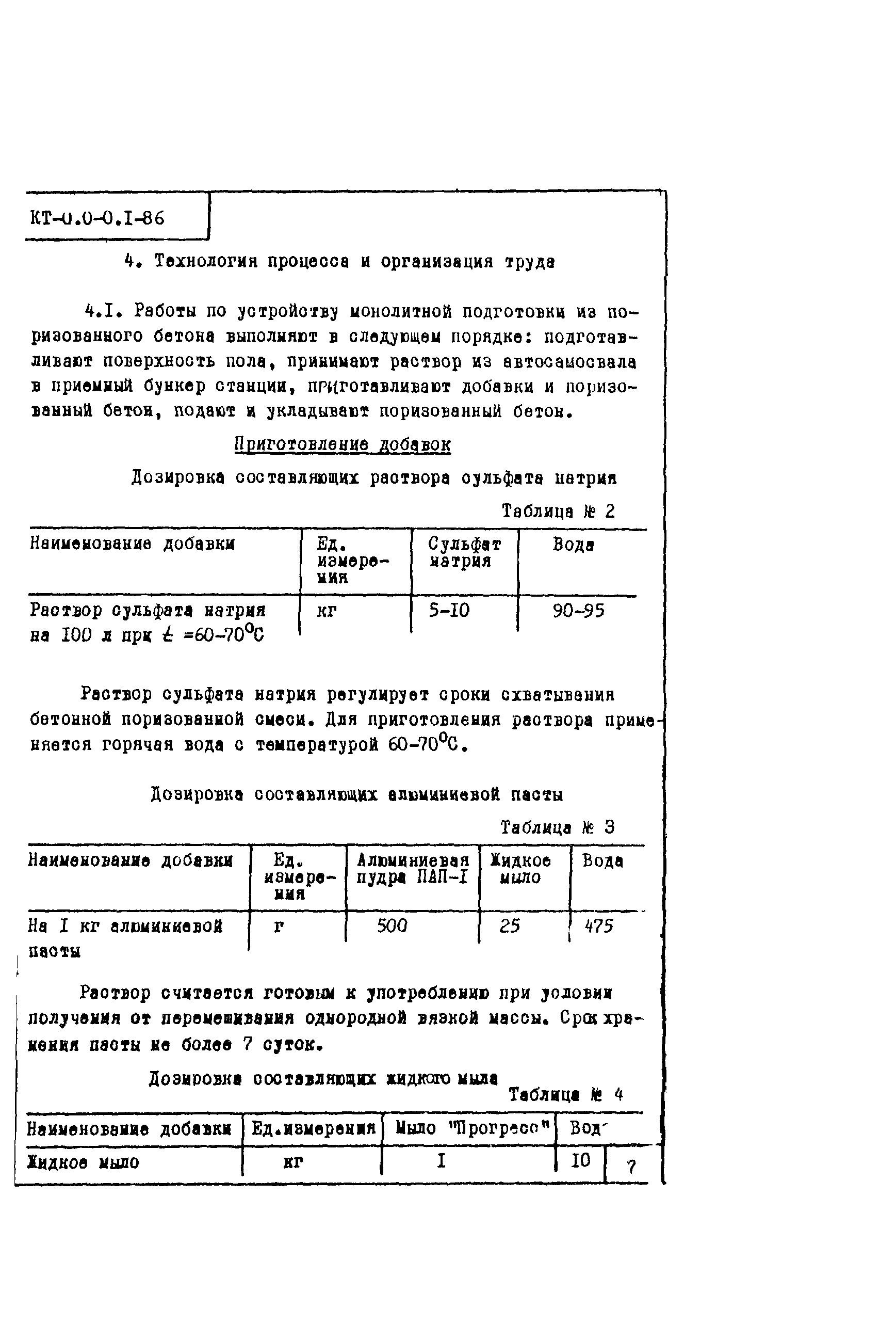 Технологическая карта КТ-0.0-0.1-86