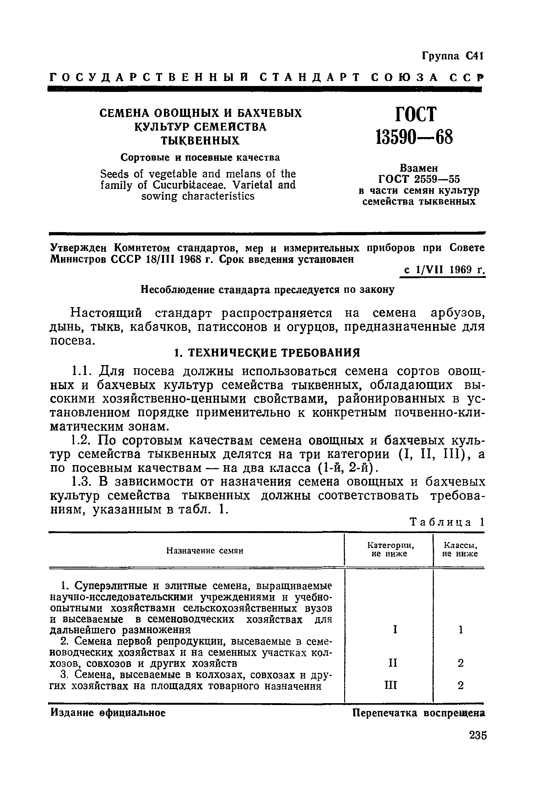 ГОСТ 13590-68